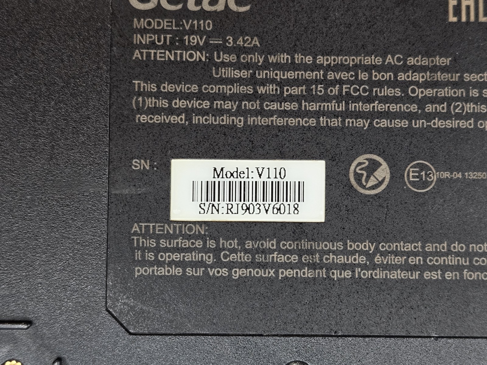 Getac V110G4 2-in-1 11″ HD Touch I5-7200U 256GB SSD 8GB W10P Backlit *READ*