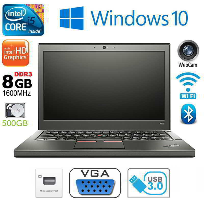 Hammer Lenovo X250 Core i7 Max 3.2Ghz 8GB 180GB SSD Full HD IPS 1920x 1080x