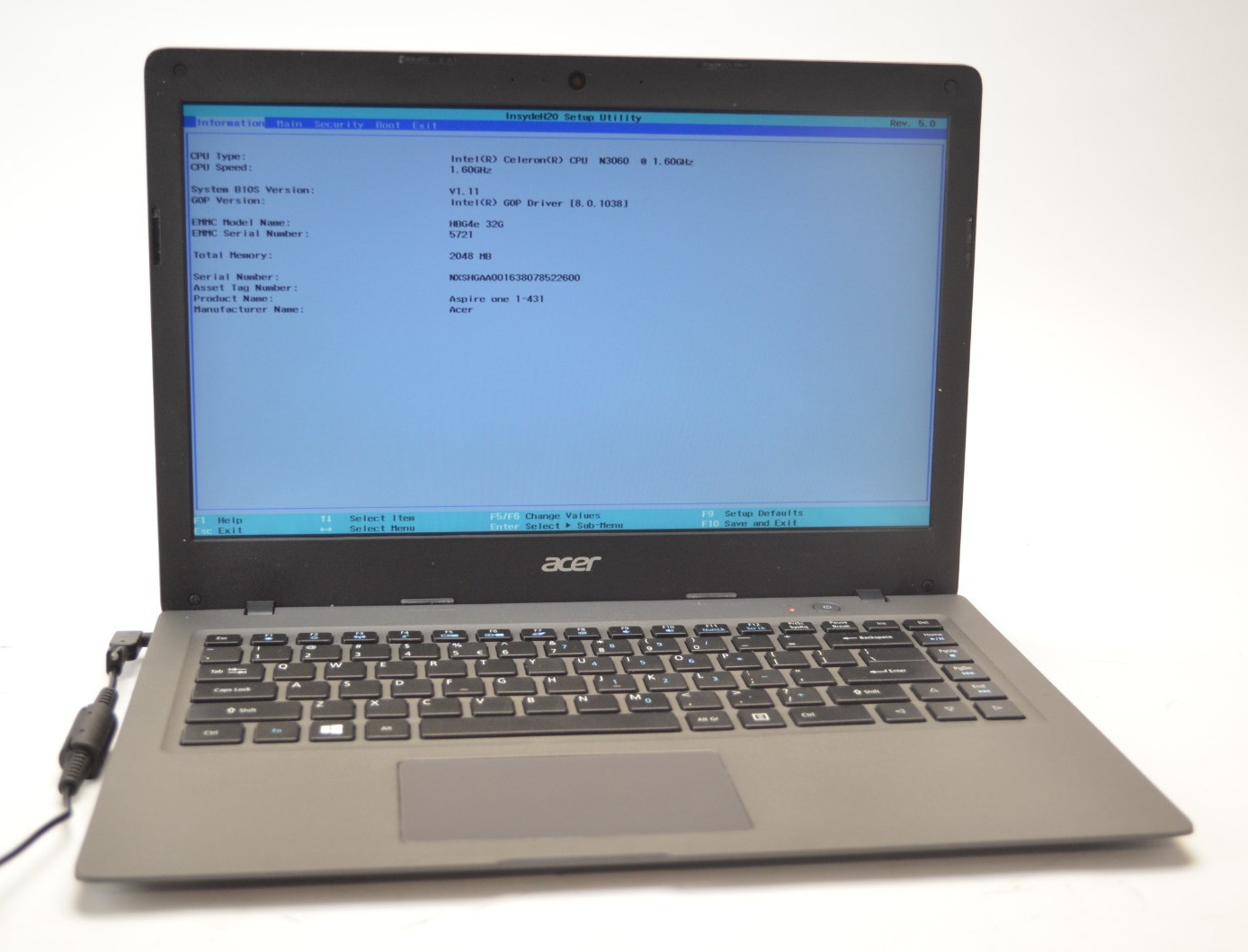 Acer Aspire One Cloudbook 14 AO1-431-C8G8 14″ Celeron N3060 2GB 32GB NO OS PARTS