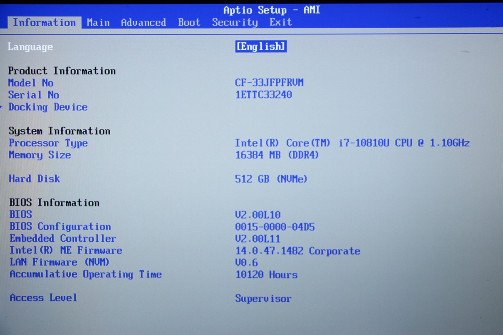 Panasonic Toughbook CF-33 MK2 i7-10810U 16GB/512GB/GPS/4G LTE/Serial/Keyboard