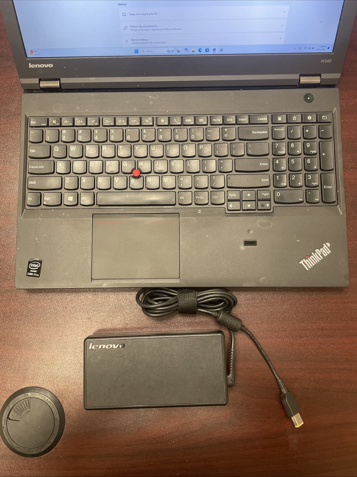 Lenovo ThinkPad W540 15.6” i7-4800MQ 8GB 256GB SSD K1100M Win11 Pro OEM AC