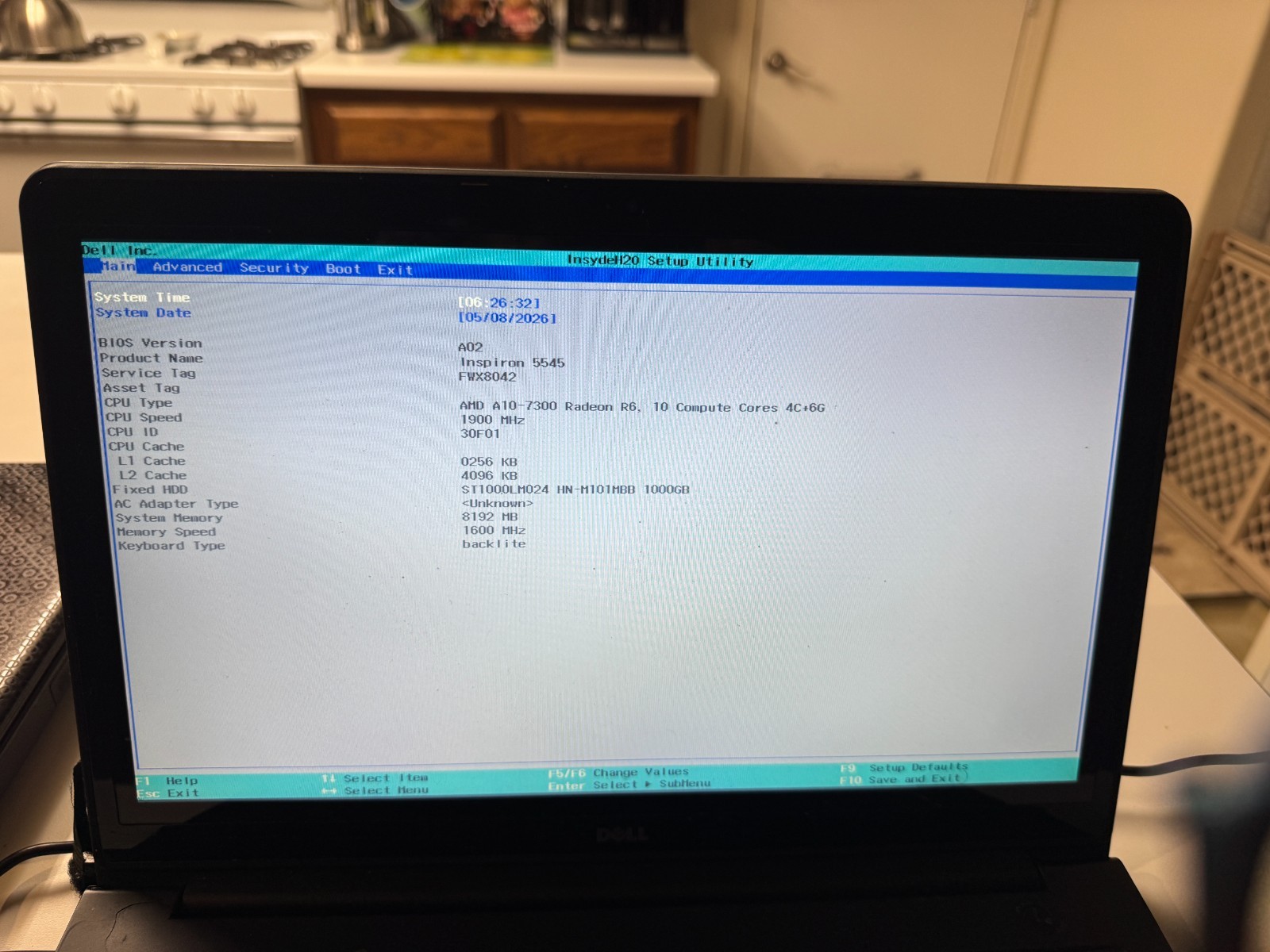 Dell Inspiron 15‑5545 15.6″ Laptop AMD A10‑7300 8GB RAM 1TB HDD – For Parts