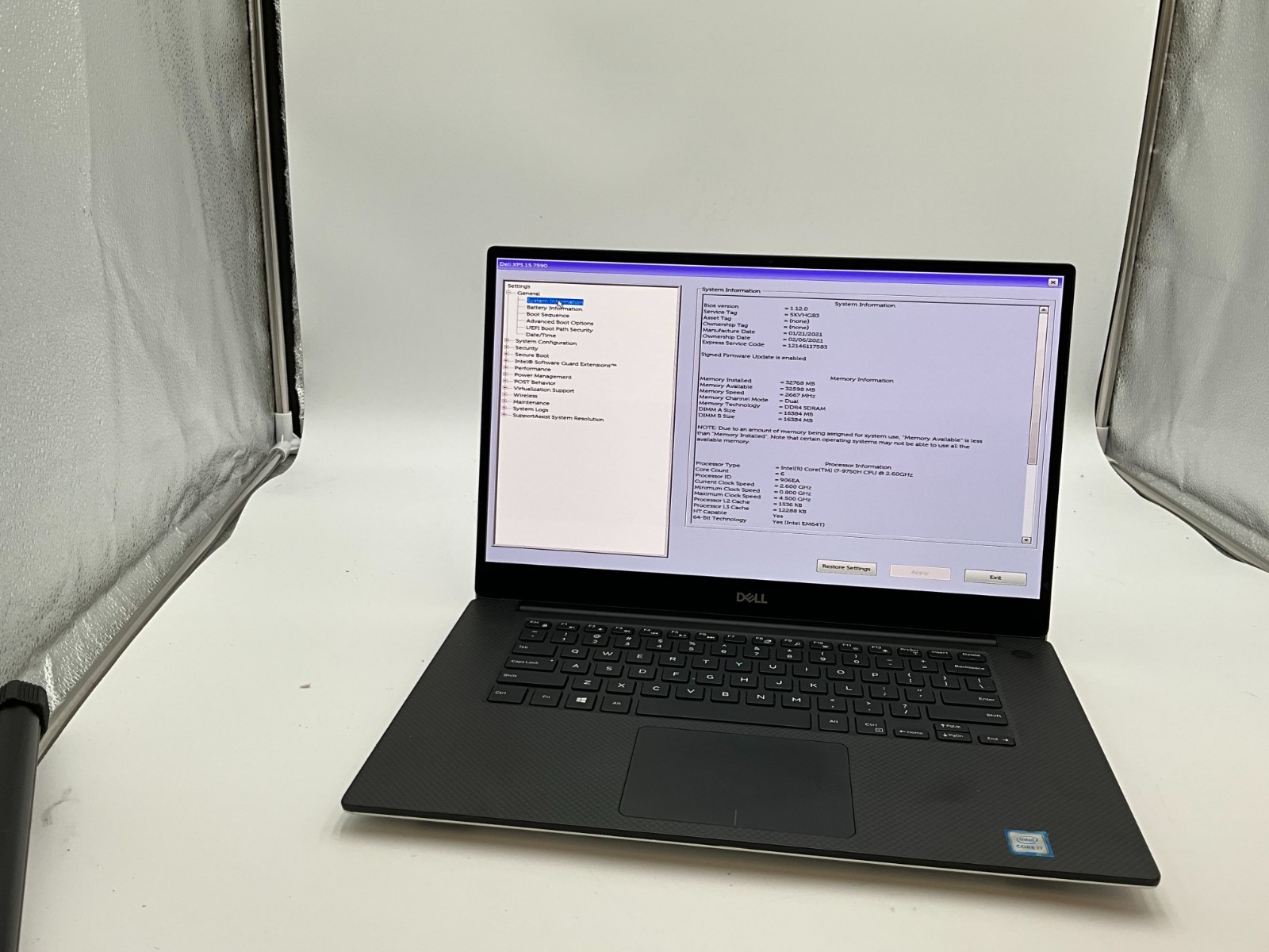 DELL XPS 15 7590 i7-9750H 32GB 1TB NVME GTX 1650 *WIN 11 LAPTOP 5KVHGB3 *read*