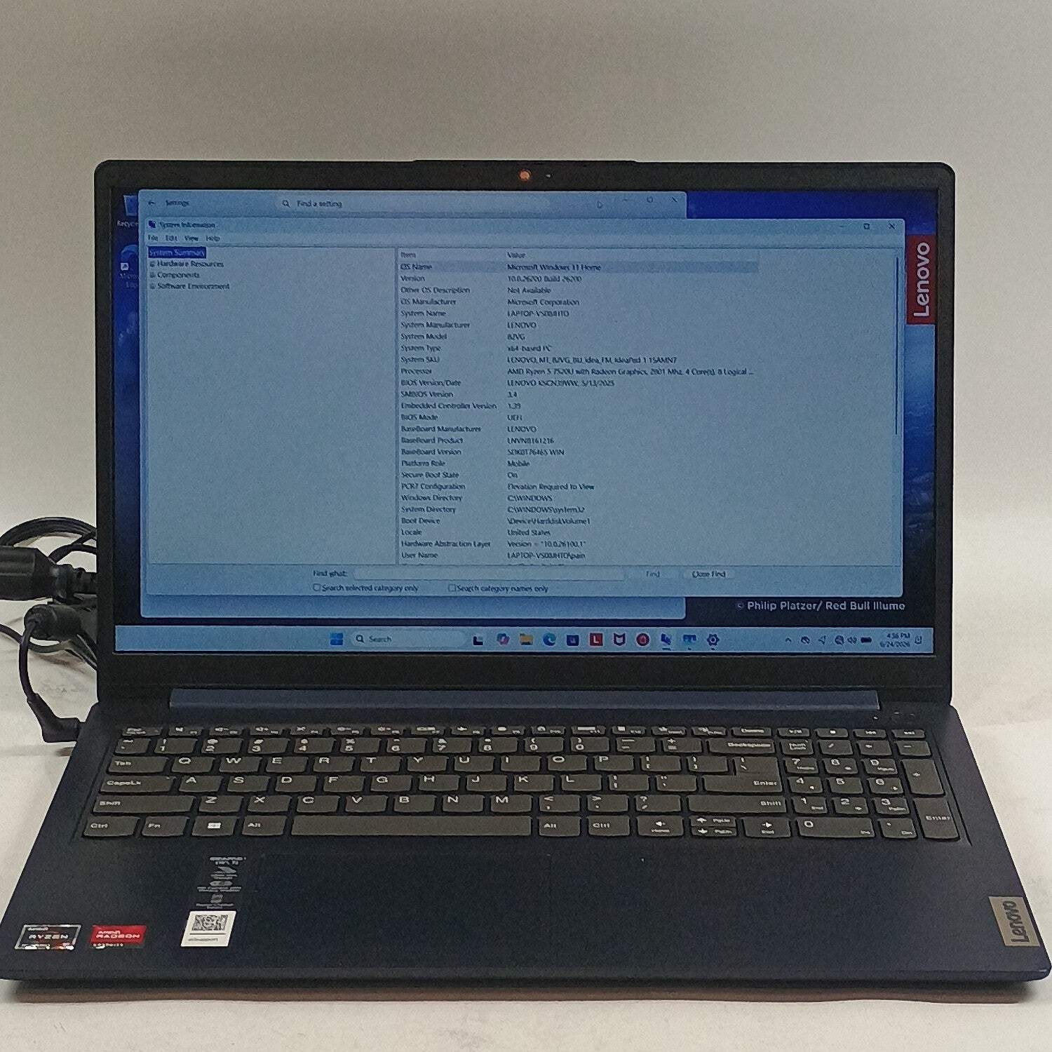 Lenovo IdeaPad 1 15AMN7 15.6″ Ryzen 5 7520U 2.8GHz 8GB RAM 256GB SSD