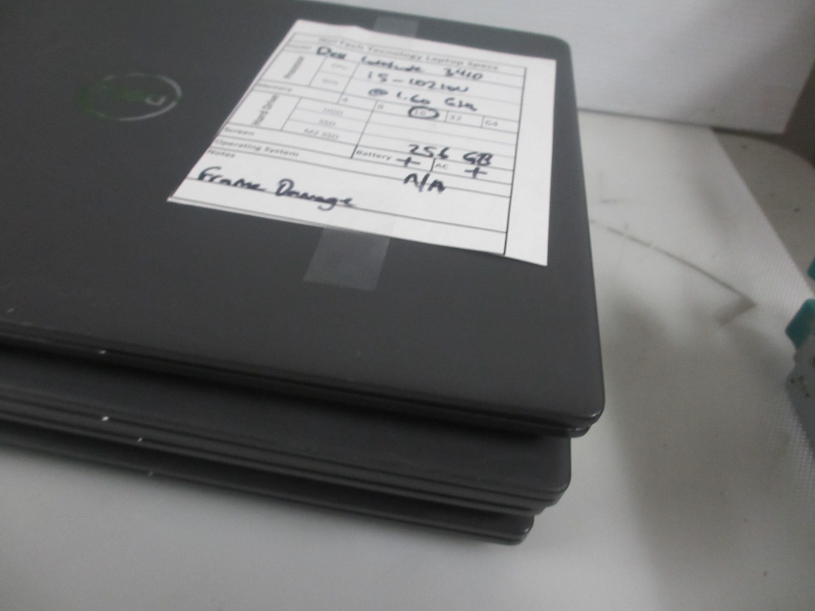 Lot of 4 Dell Latitude 3410 i5-10210U 1.60GHz 16GB 256GB M2SSD NO OS + AC READ