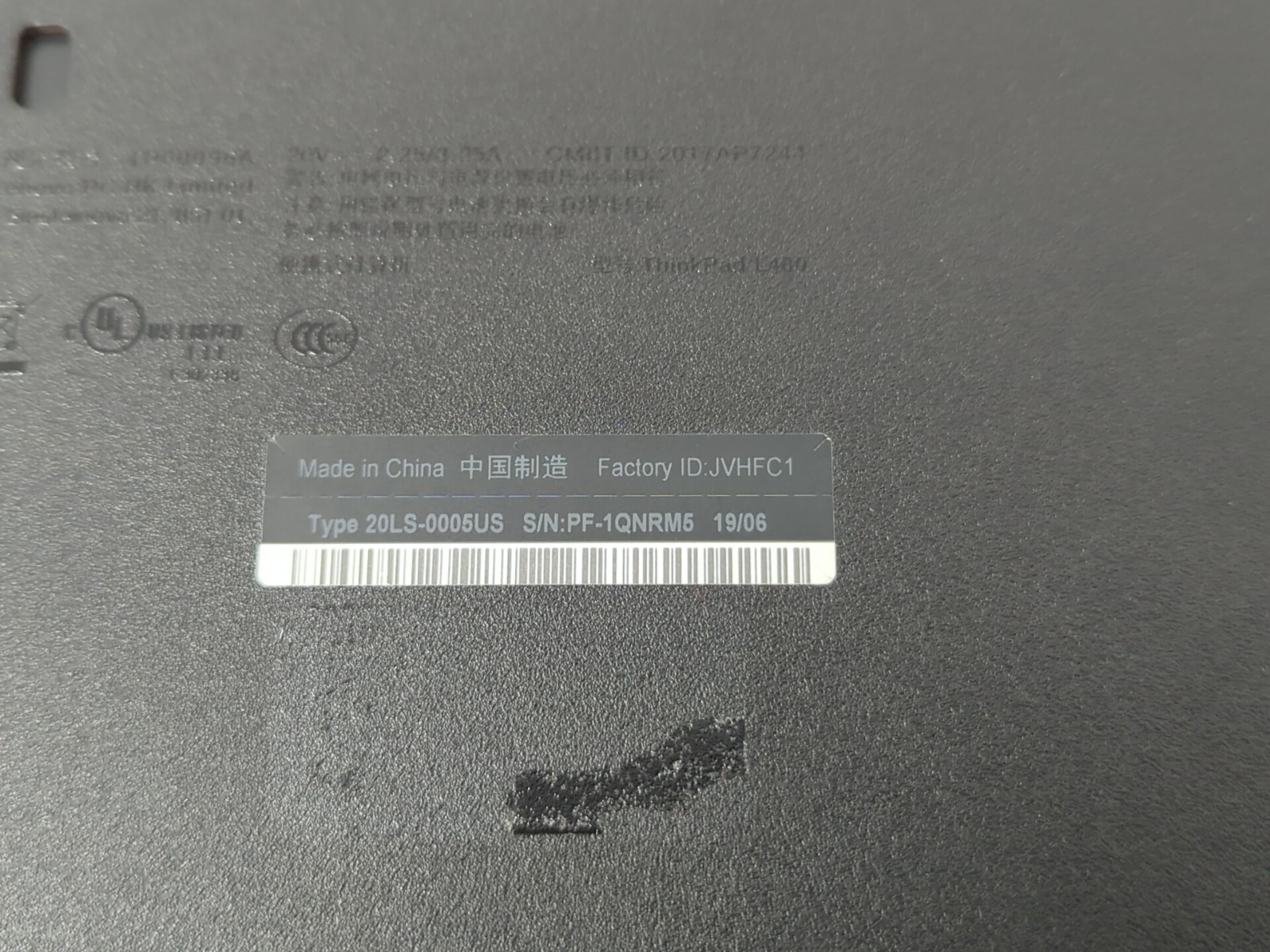 Lenovo ThinkPad L480 14″ (i5-8250u 1.60GHz – 8GB RAM – 128GB SSD – Win 10)