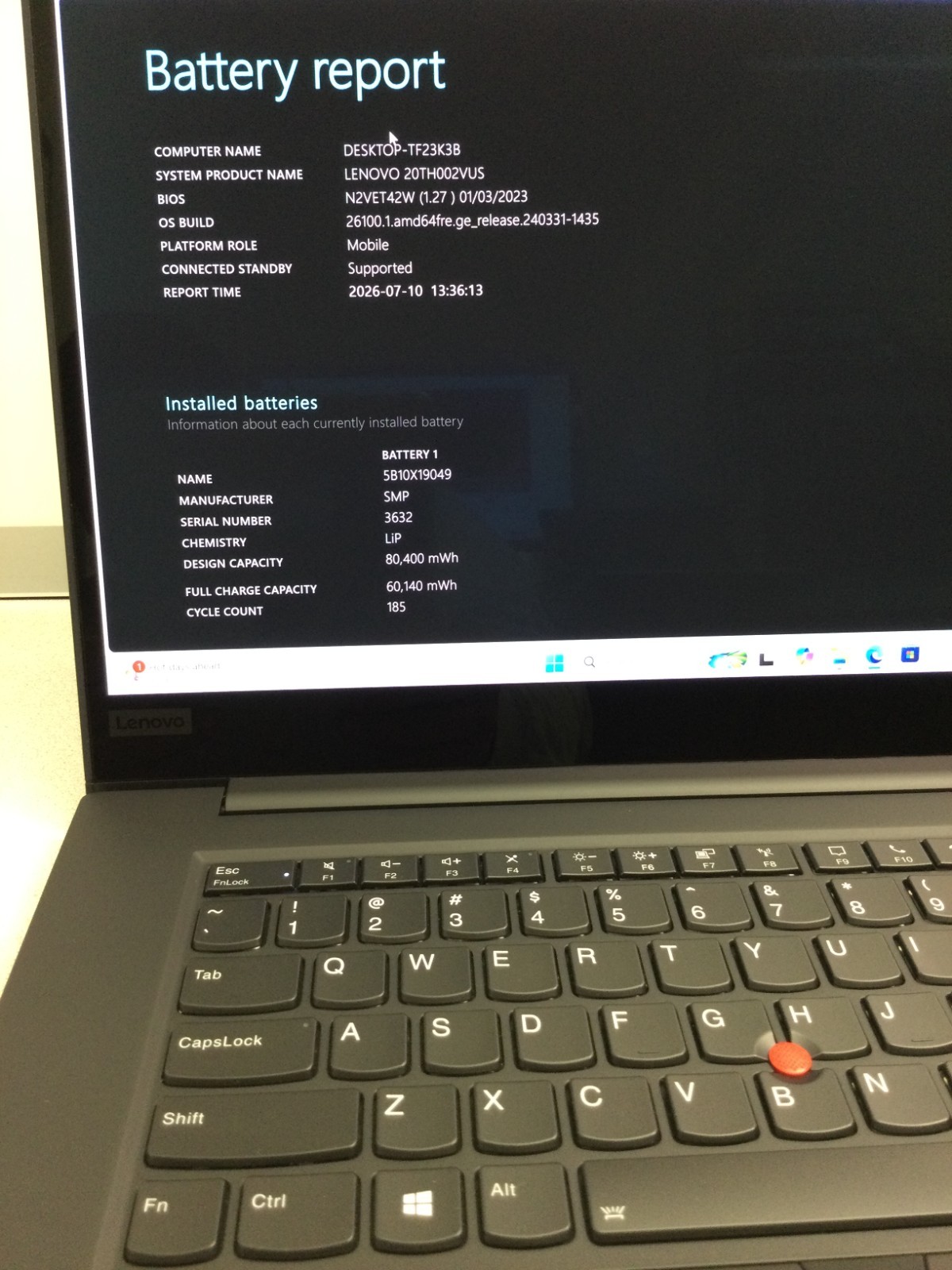 Lenovo ThinkPad P1 Gen 3 – 15.6″Core i9-10885H 12GB RAM 256 SSD WIN 11 PRO