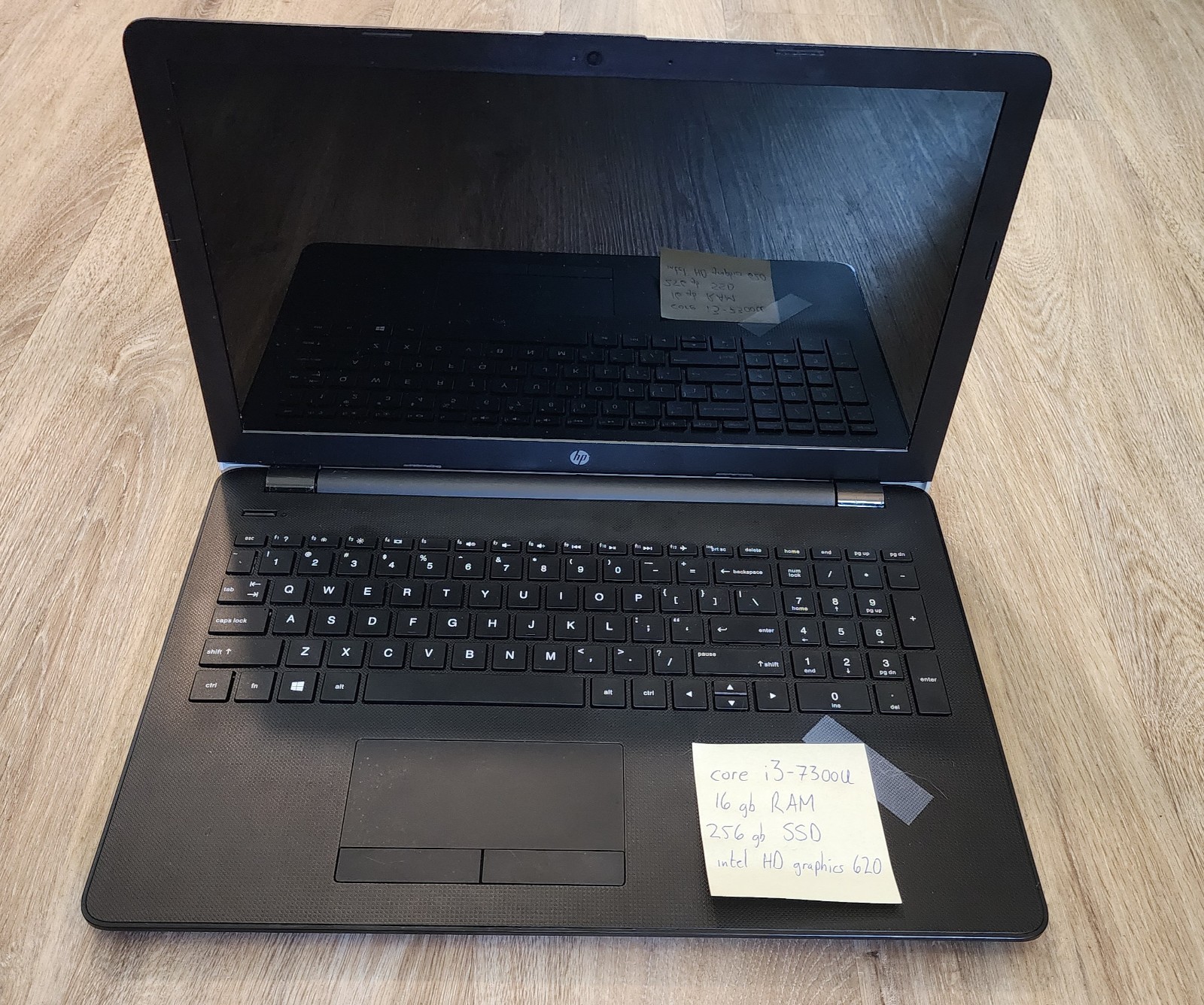 HP Pavilion 15-bs031wm, i3-7100U, 16gb RAM, 256gb SSD, Win 11, Power Adapter