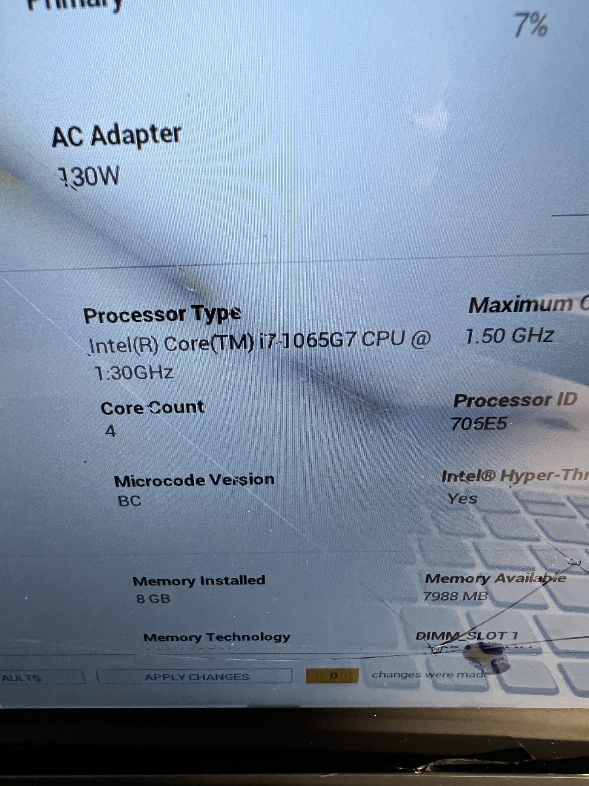 Dell Inspiron 5400 2-in-1 Broken Screen No SSD AS-IS i7-1065G7 1.60 GHz 8 GB Ram