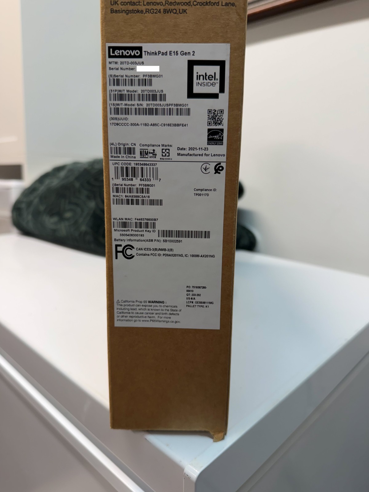 Lenovo ThinkPad E15 Gen 2 15.6″ Laptop Intel 20TD03JUS New Box