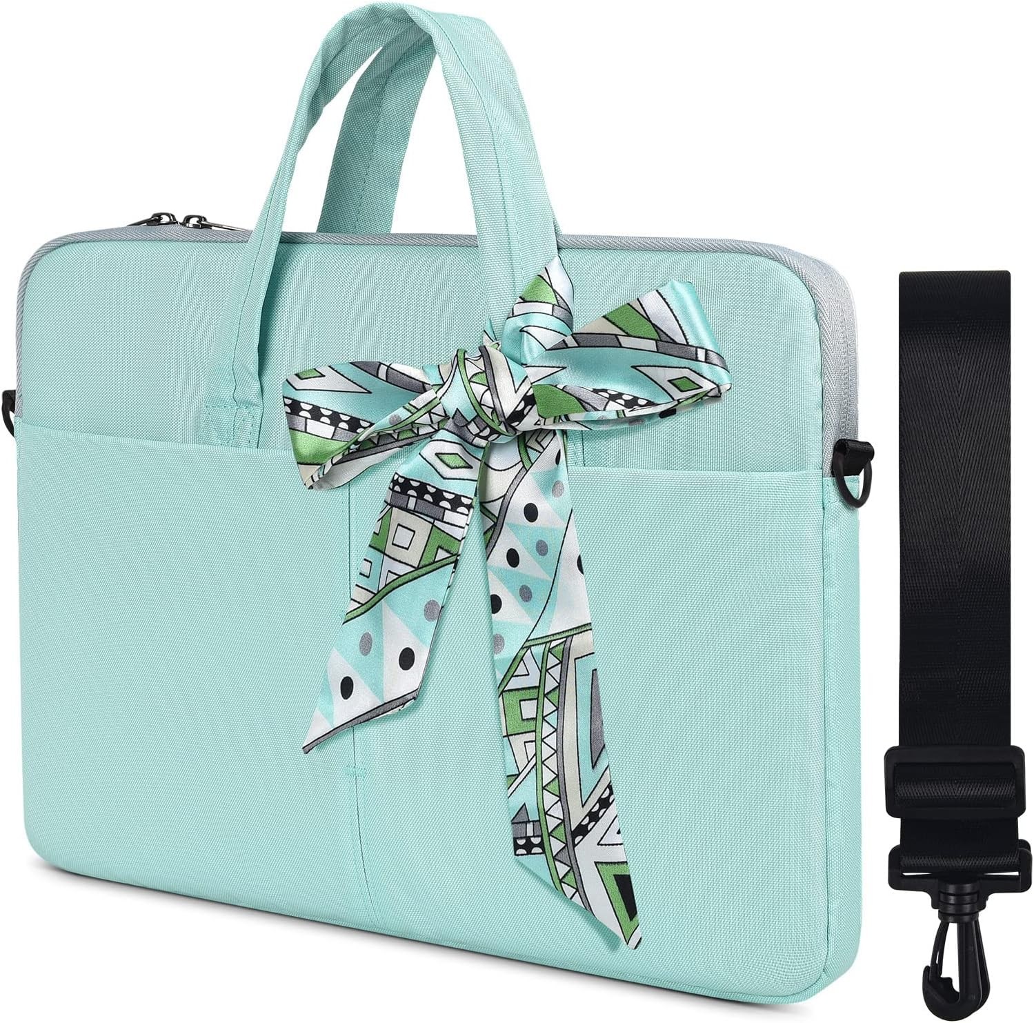 Mint Green Shoulder Bag for 17.3 Inch Laptops – Compatible with HP, Dell, Lenovo