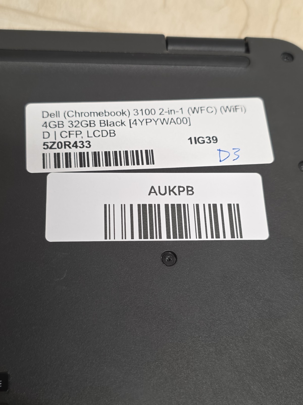 Dell Chromebook 3100 2-in-1 11.6″ Touchscreen Laptop 4GB/ 32GB WiFi Good Conditi