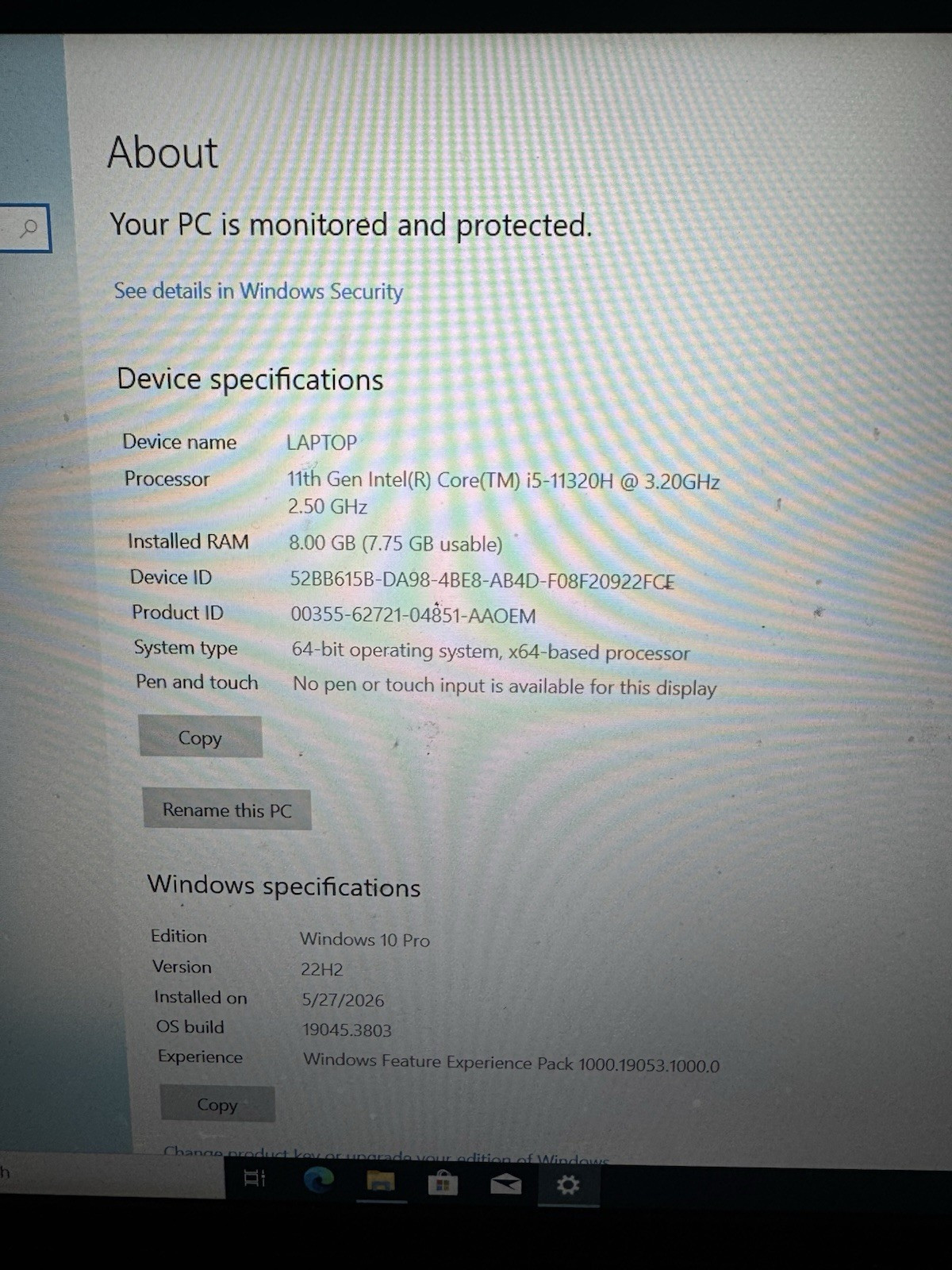 Dell Vostro 15.6″ Intel Core i5 11th Gen 2.50GHz 8GB SSD Win 10 Pro Silver