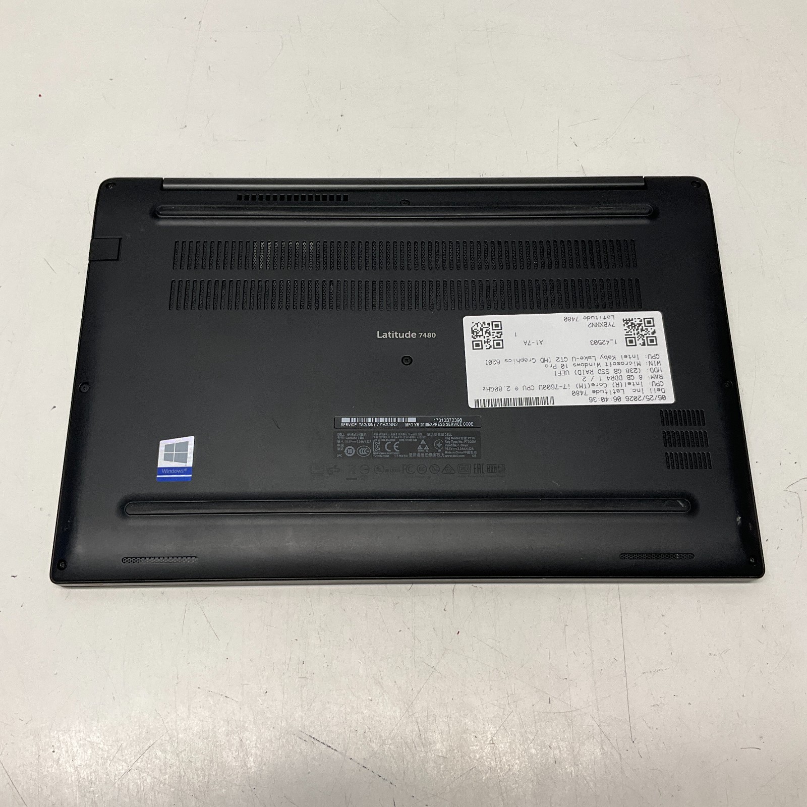 Dell Latitude 7480 Laptop Intel Core i7-7600U @ 2.80 GHz 8GB 256GB SSD Win 10