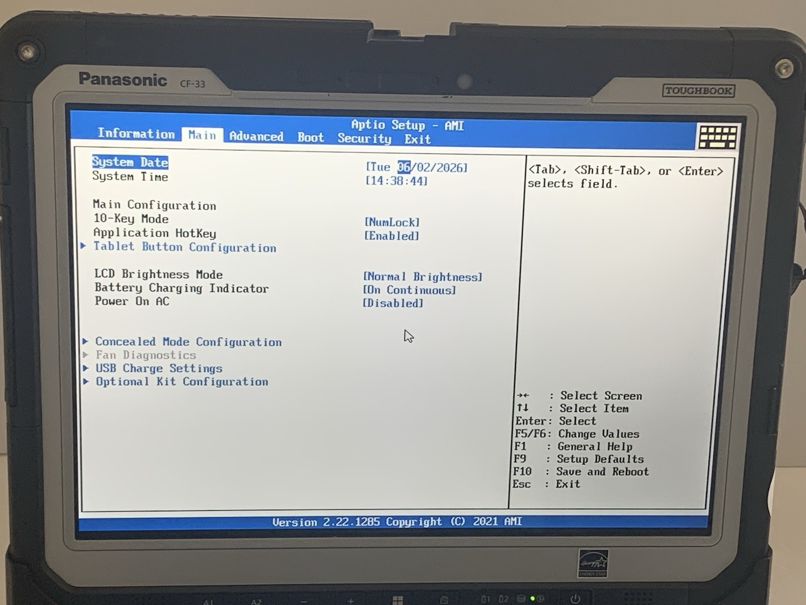 Panasonic Toughbook CF-33 MK3 i7-1270P 32GB/512 GB M.2 SSD GPS W11 PRO 960 Hours