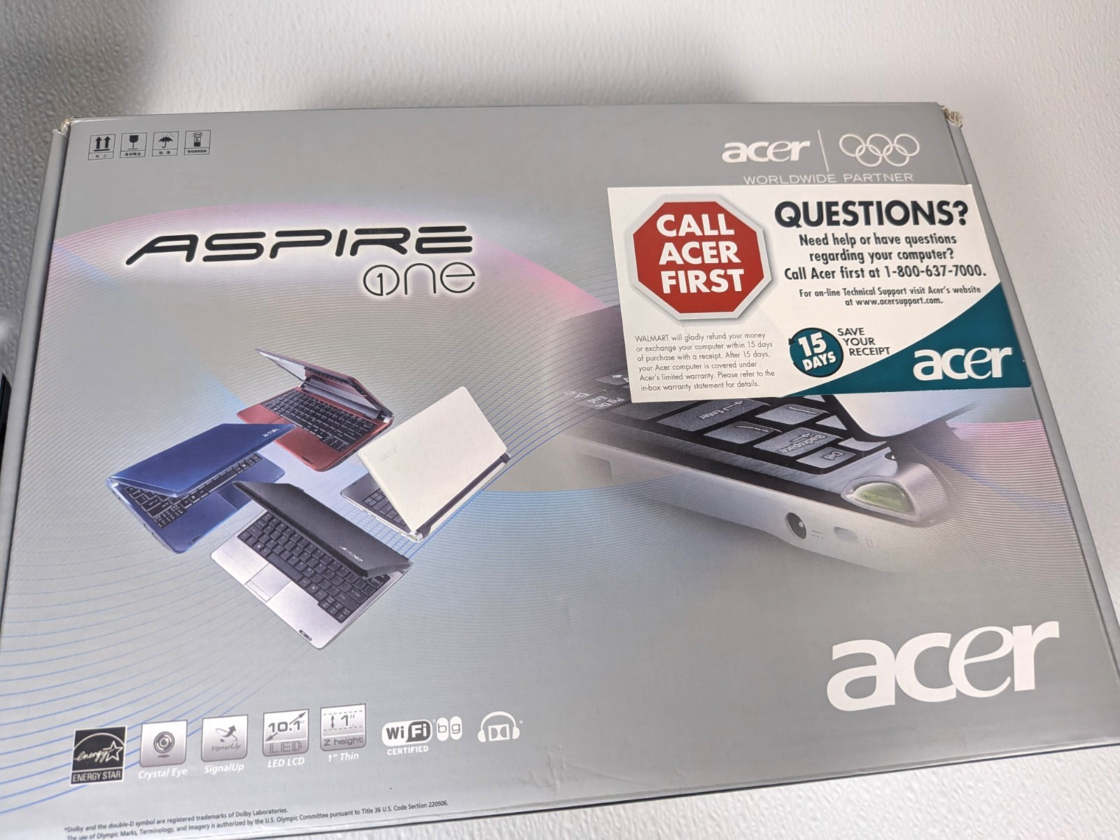Acer Aspire One D250 Model No. KAV60 Blue Tested w/ Power Clean & Working In Box