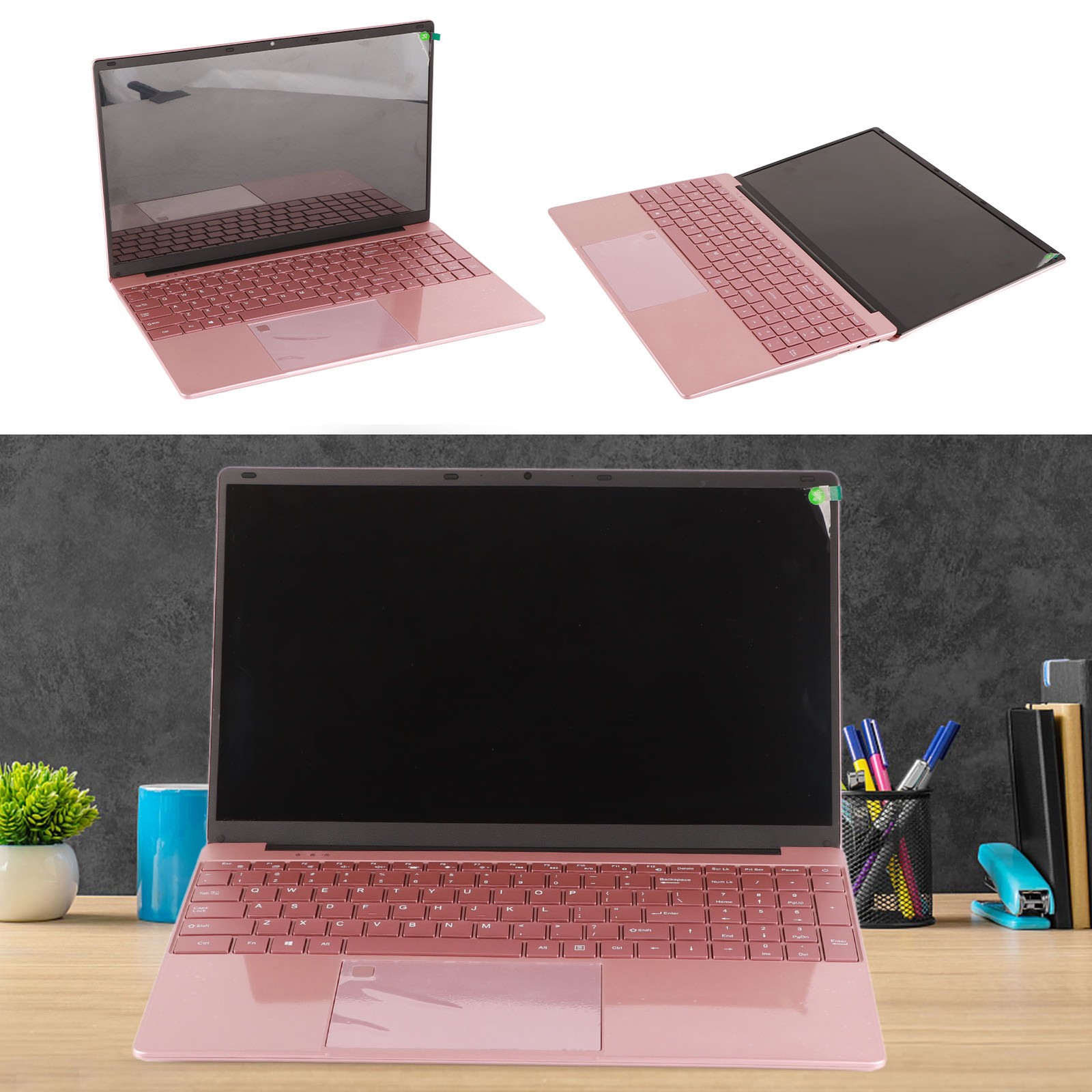 Pink Laptop 15.6 Inch Quad Core CPU Fingerprint Reader For Business Popular