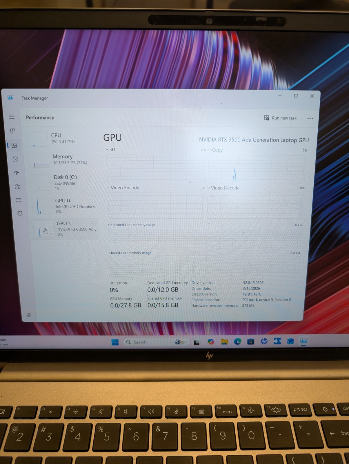 HP Zbook Fury 16 G11 32GB 1TB Intel i9 13th Gen Nvidia RTX 3500 Ada