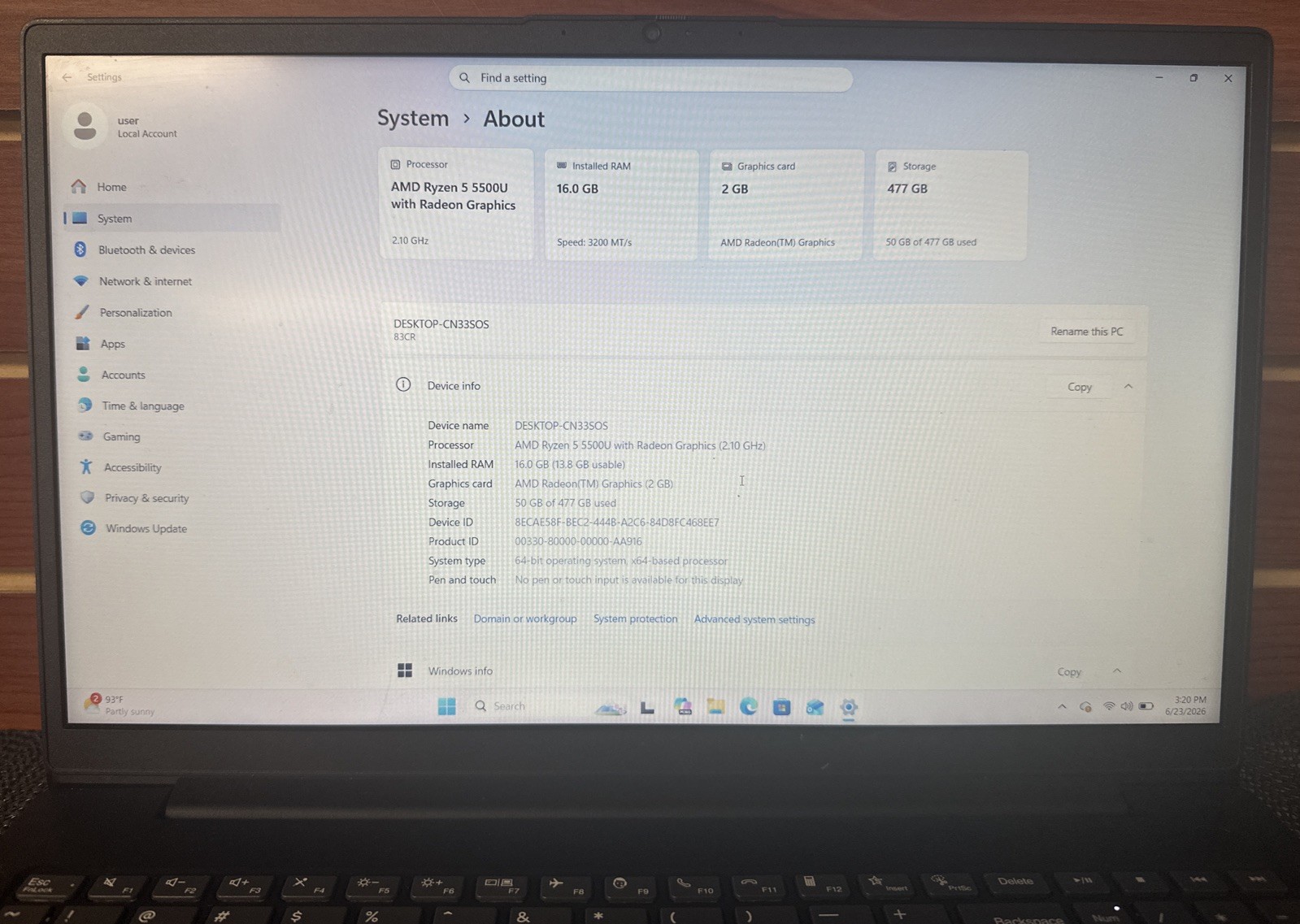 Lenovo IdeaPad 1 Laptop 15.6” FHD Display, AMD Ryzen 5 5500U, 16.0 Ra, 512GB SSD