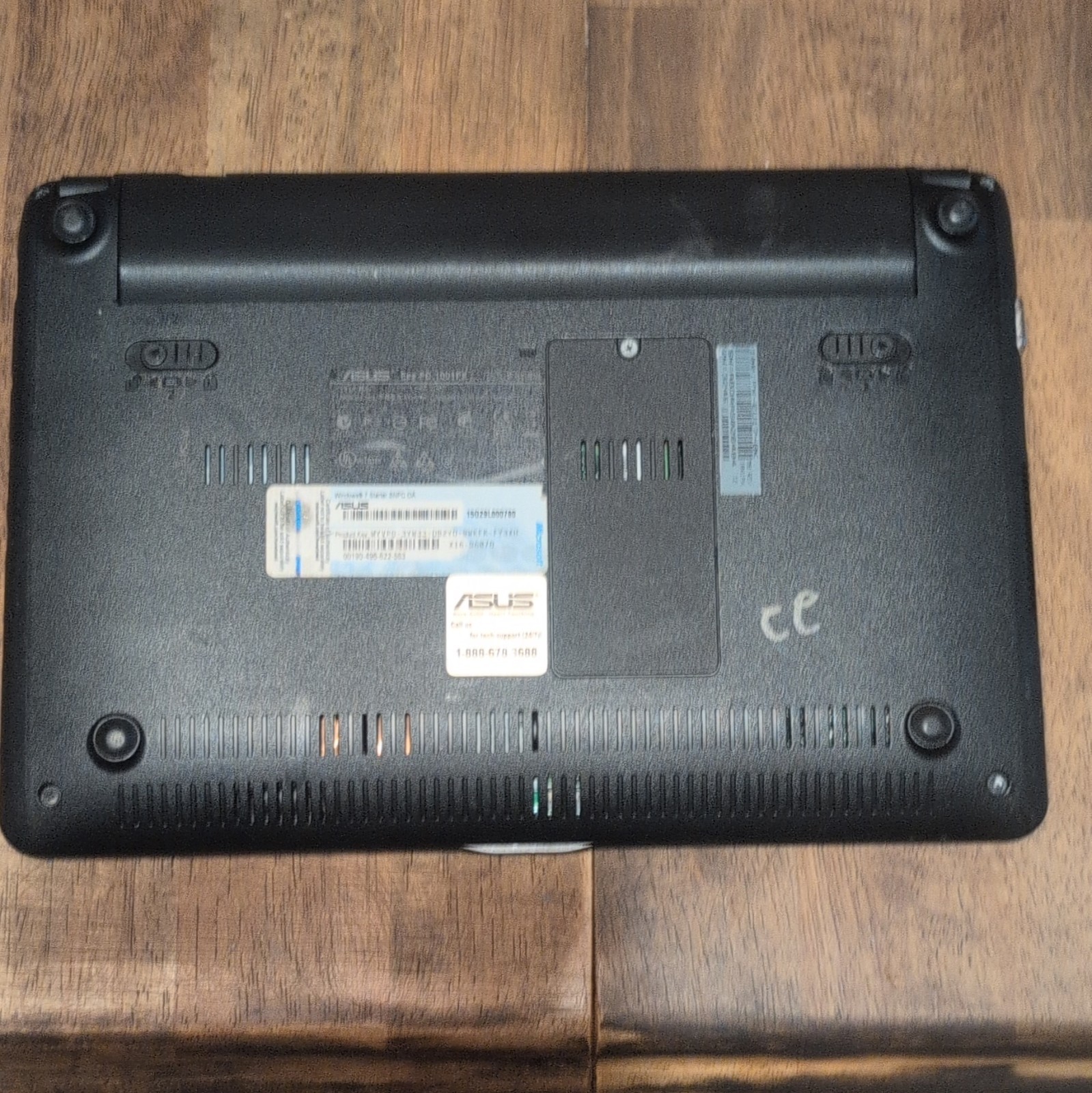 ASUS Eee PC 10.1in Netbook Intel Atom Windows 7 Starter Black