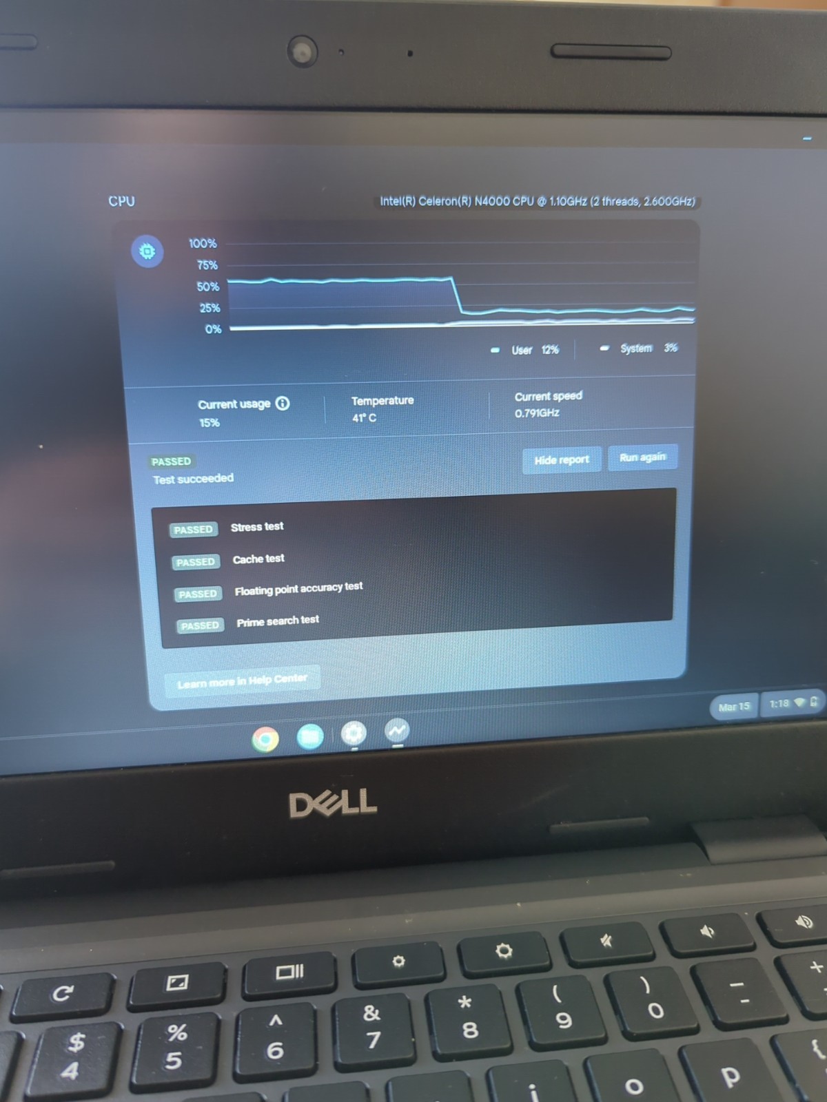 Dell Chromebook 3100 Intel Celeron N400 1.10 GHz 4 GB RAM 16GB