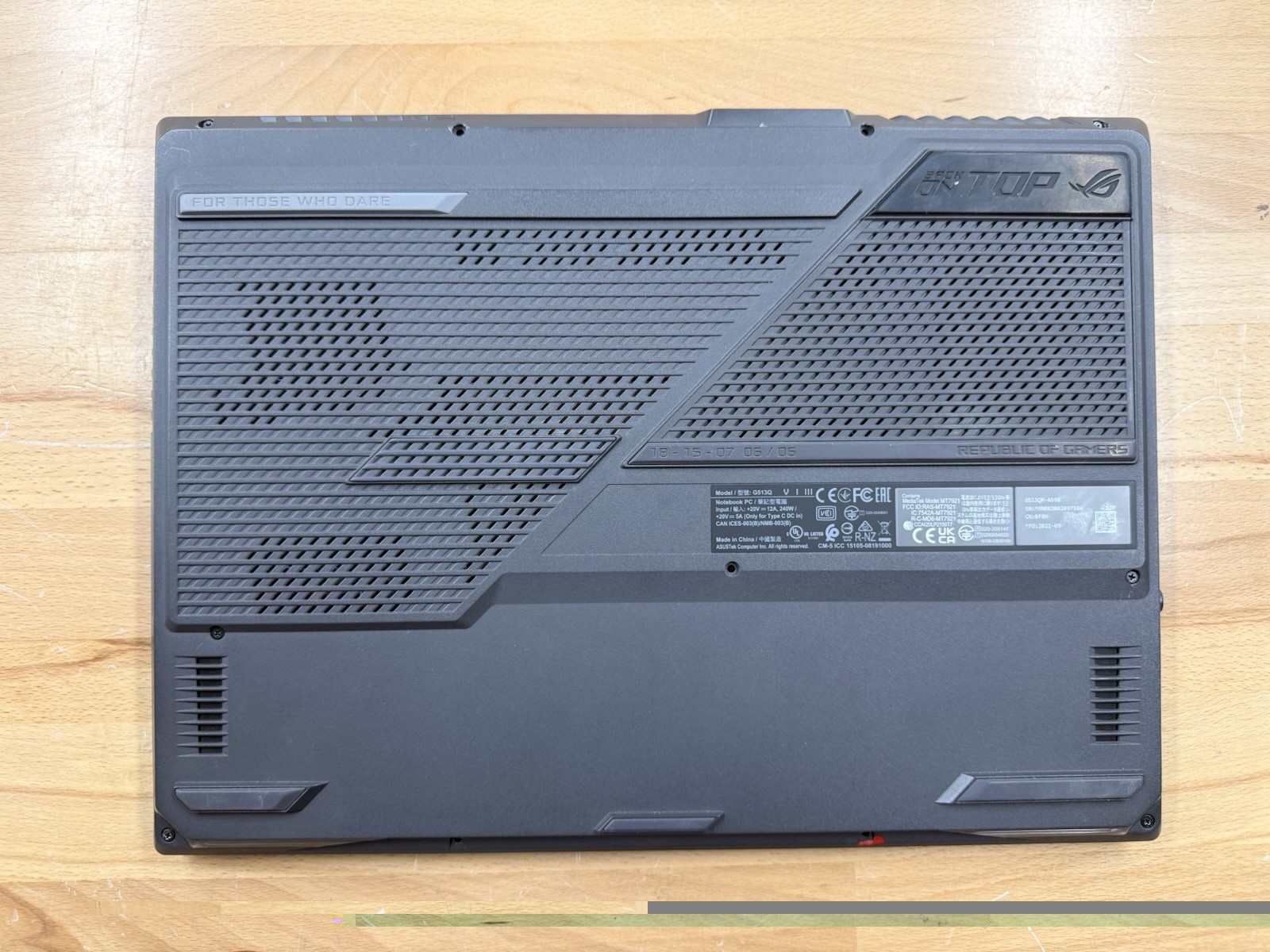 ASUS ROG Strix Laptop G513QR-AS98 AMD Ryzen R9-5900HX 1TB RTX 3070
