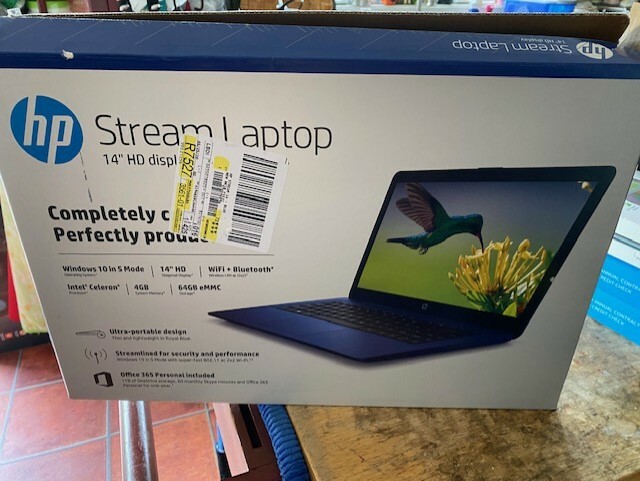 HP STREAM 14″ CELERON 4GB/64GB LAPTOP, BLUE