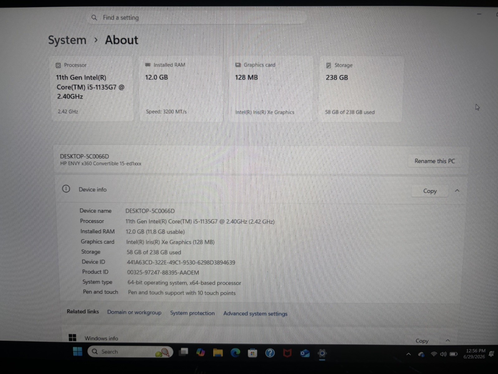 HP envy x360 15 convertible pc