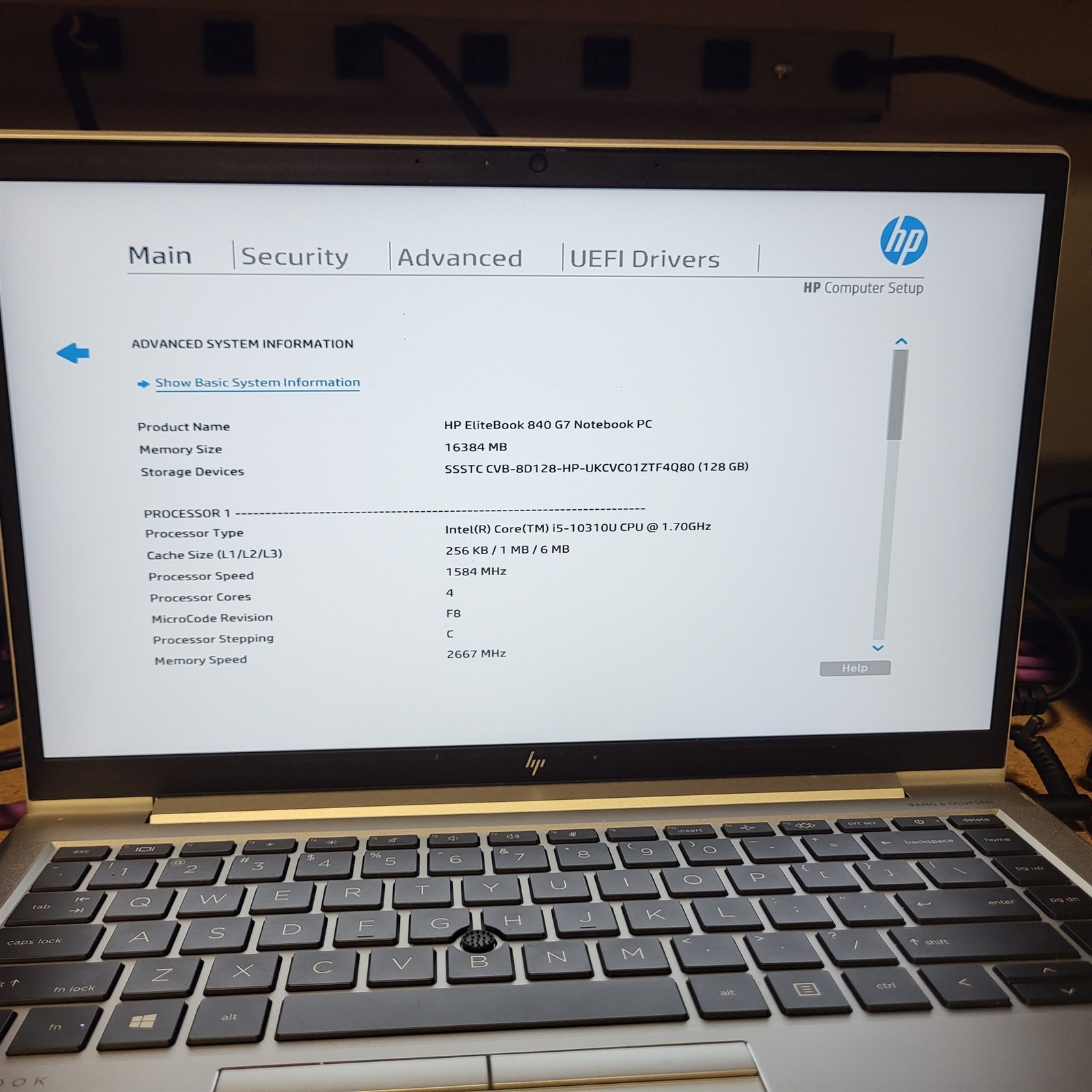 Scratched LCD HP EliteBook 840 G7 Laptop Intel i5-10310U 1.7GHz 16GB 128GB SSD