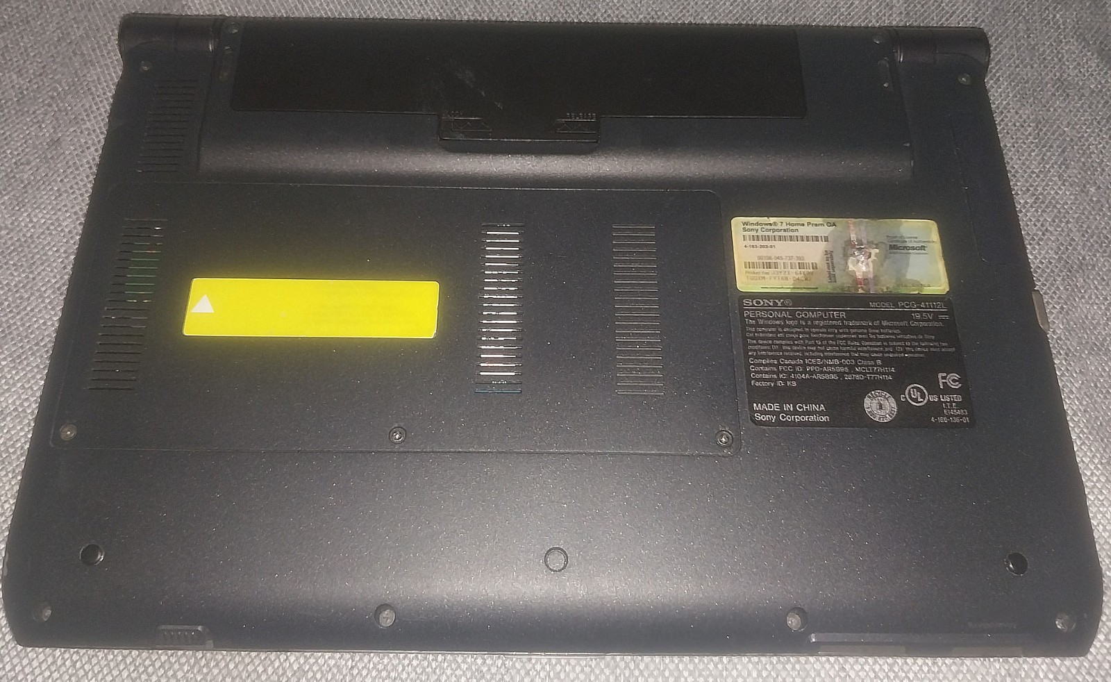 Sony Vaio PCG-41112L Laptop Computer For Parts or Repair