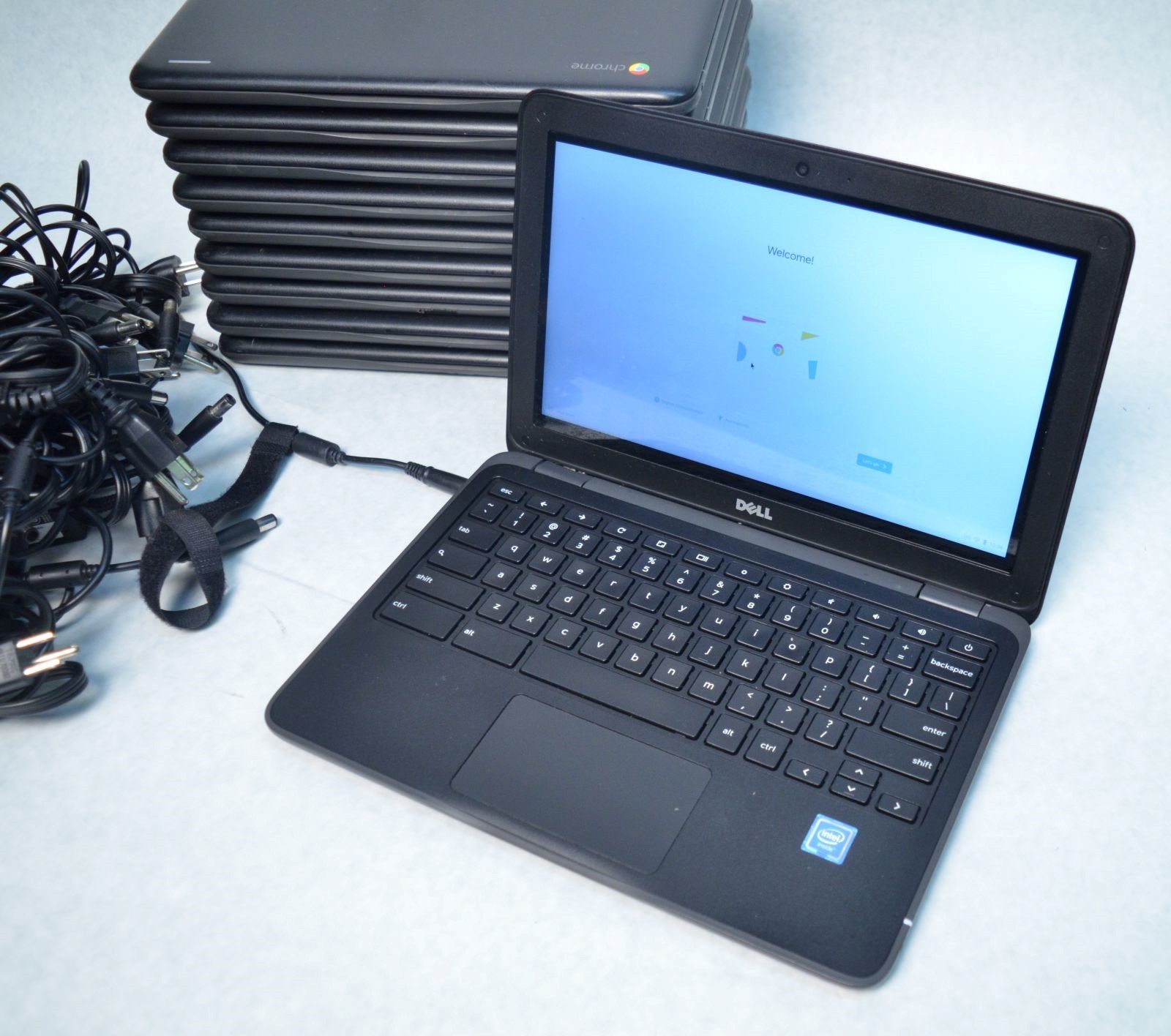 Lot of 10 Dell Chromebook 11 3180 11.6″ Celeron N3060 2.48GHz 4GB-RAM 16GB-SSD