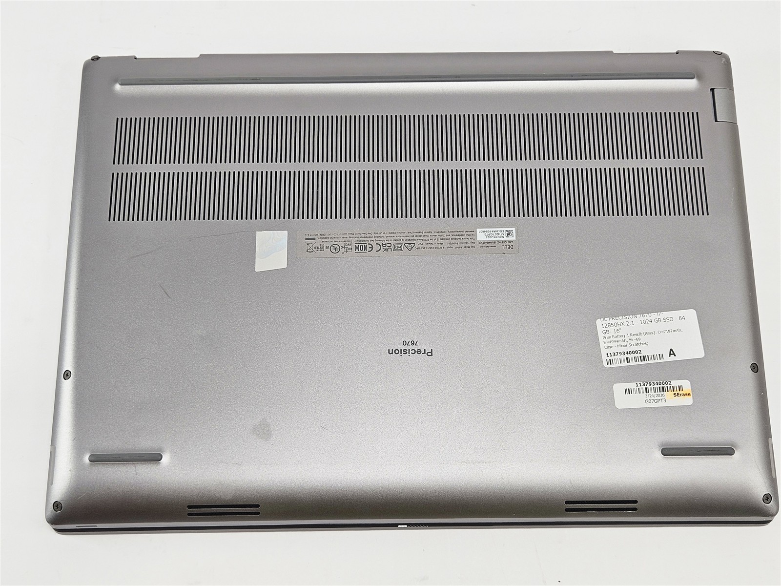 Dell Precision 7670 P114F i7-12850HX RTX A1000 64GB 1TB 16″