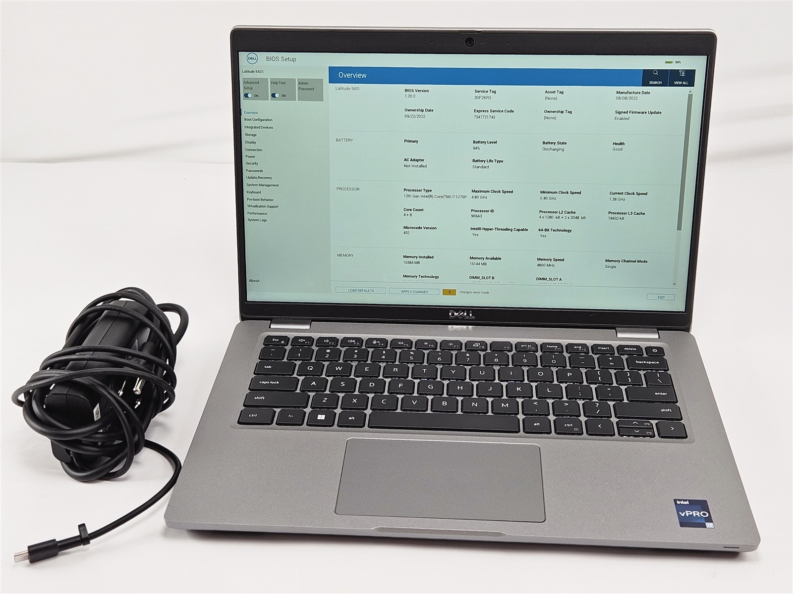 Dell Latitude 5431 i7-1270P 16GB 256GB SSD 14″ FHD Backlit Keyboard