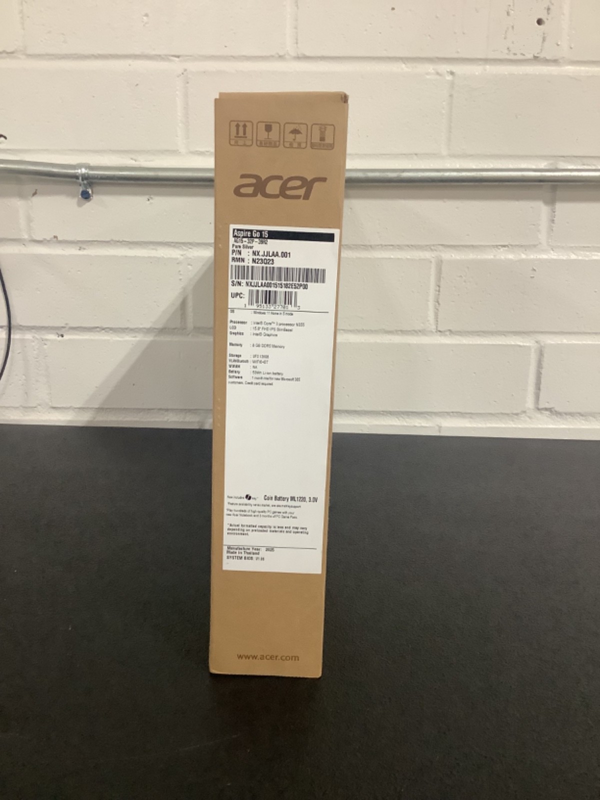 Acer Aspire Go 15 – SN: NXJJLAA001515182E52P00