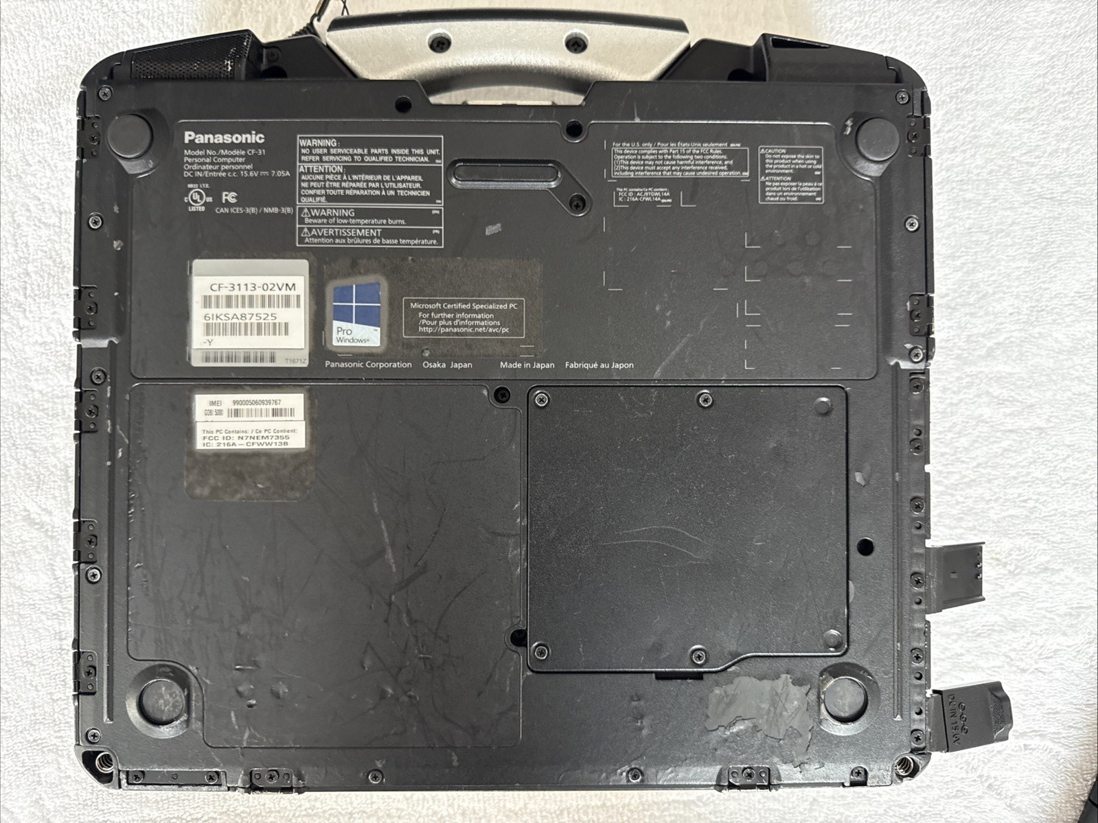 Panasonic Toughbook CF-31 MK5 i7-5600U 2.60GHz|16GB RAM|256GB HDD|NoOS|NoCharger