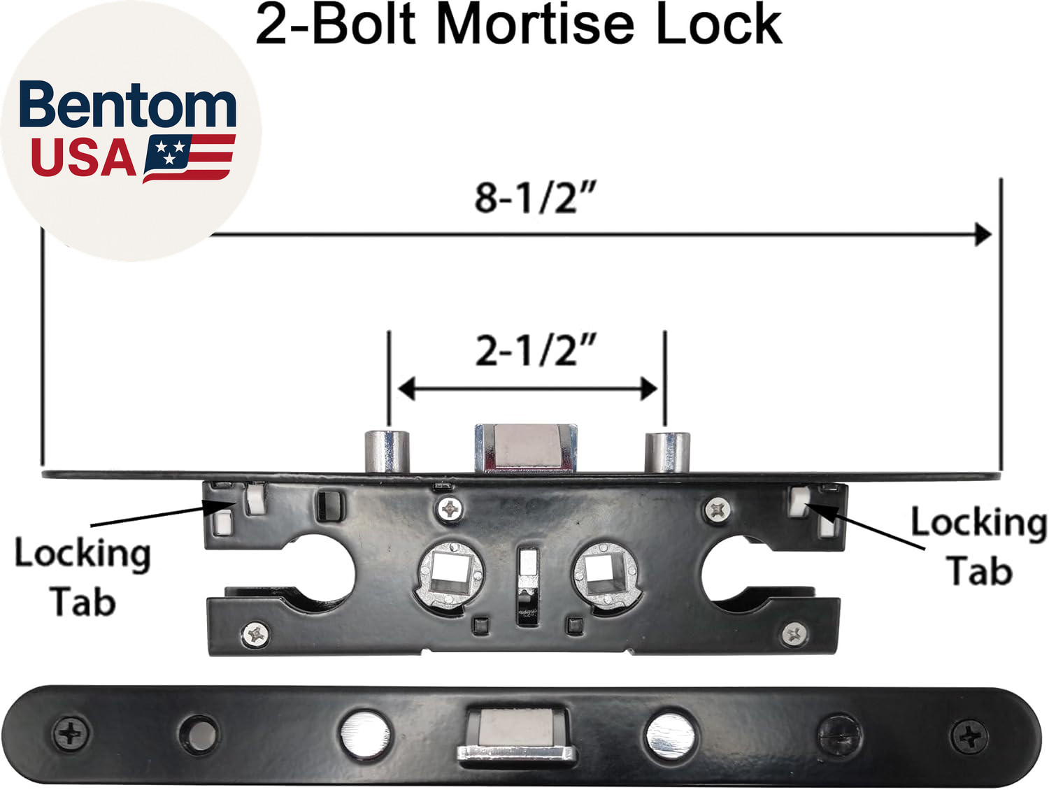 2 Point Bolt Mortise Lock Replacement Fits for Pella Storm Doors ONLY, 2-1/2″ Ha