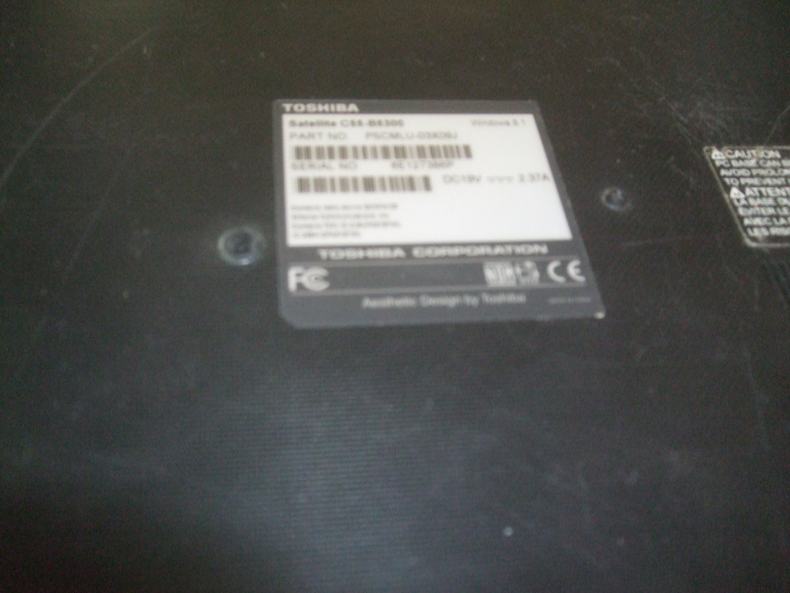 Toshiba Satellite C55-B5300 15.6″ no HD Intel N2840 2.58GHz 2.1GHZ 4GB DVD-PARTS