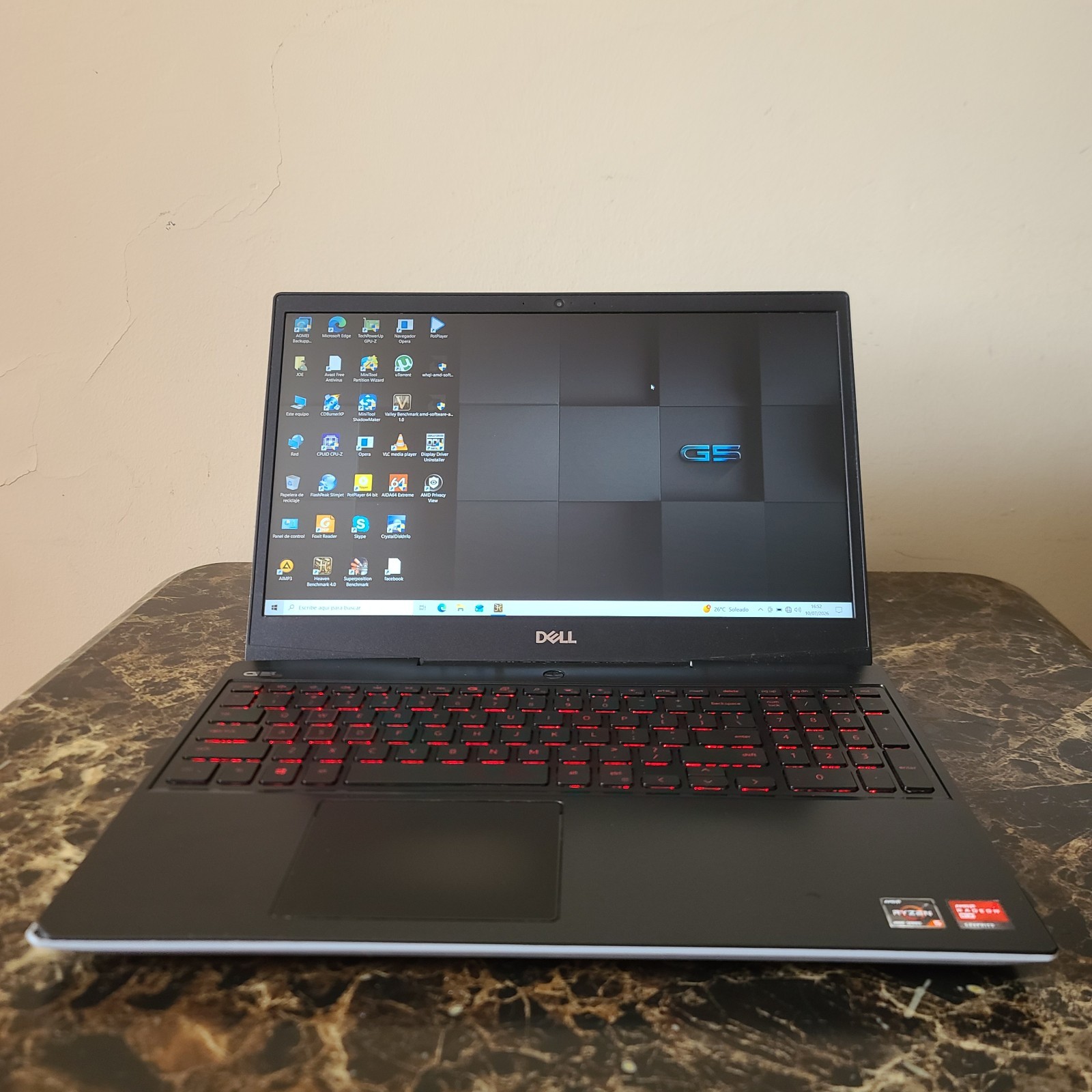 DELL G5 SE 5505 GAMING LAPTOP RYZEN 5-4600H 3.00GHz 12GB RAM RX5600M 256GB NVMe