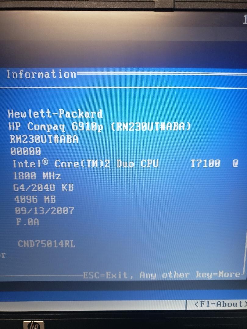 Lot of ( 2 ) HP Compaq 6910p Laptop Core 2 Duo T7100 – 2GB RAM No HDD