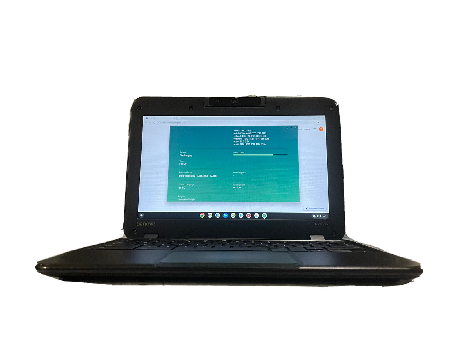 Lenovo N22 Touch, Laptop Chromebook 11.6″ Intel Celeron N3060 4 GB -16 GB HDMI 