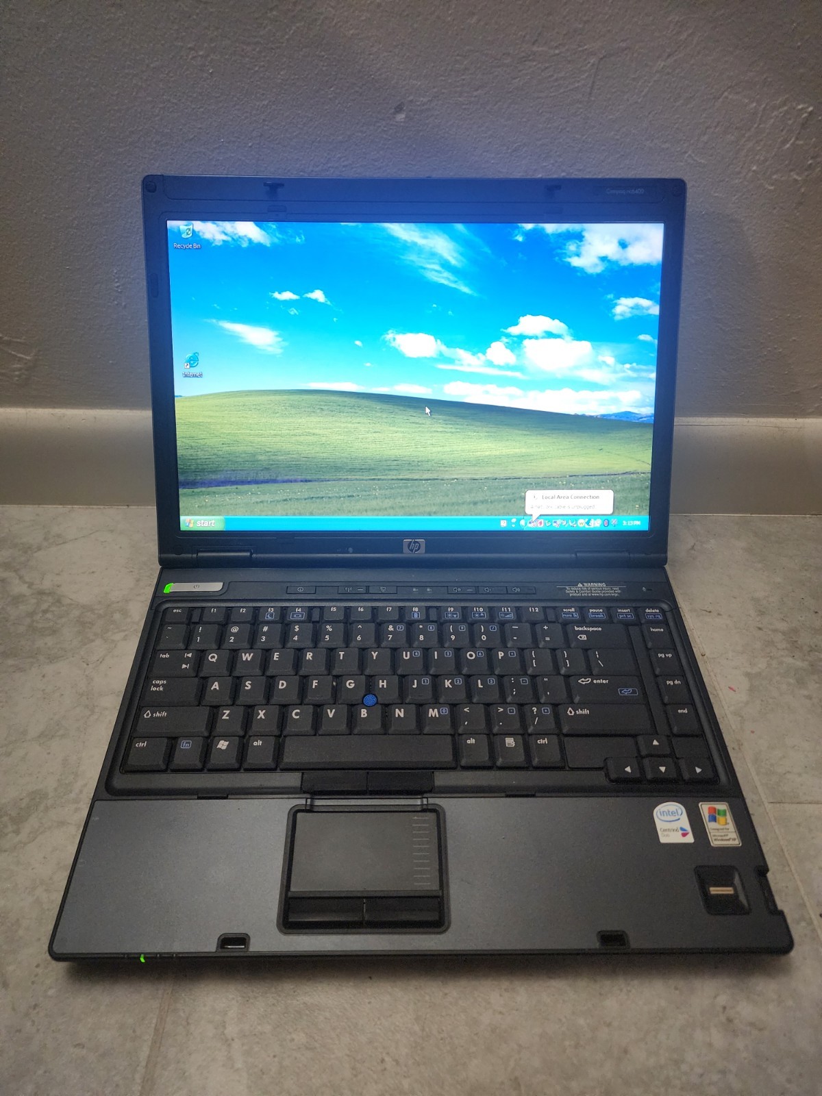 Hp COMPAC Nc6400, With Carrier Bag And External Battery.