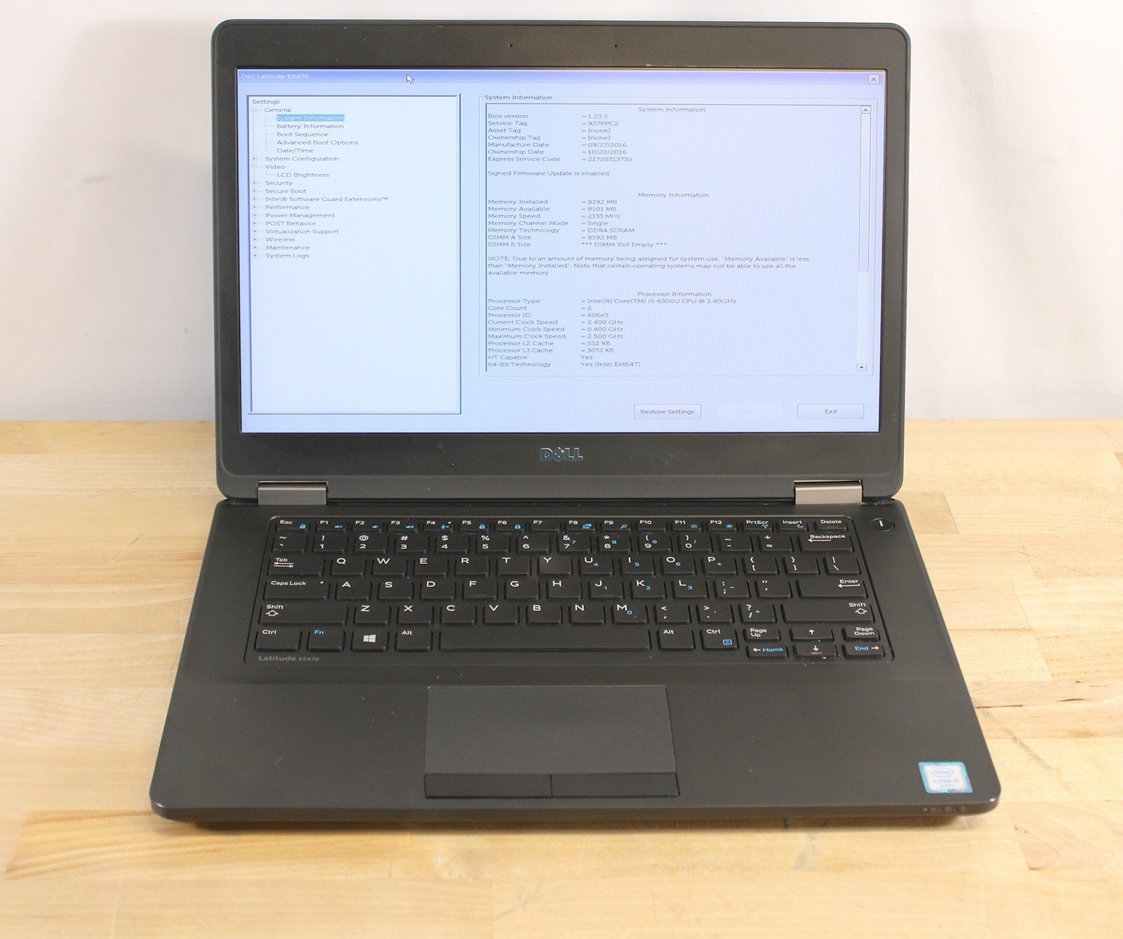 Dell Latitude E5470 i5-6300U 2.40GHz 16GB RAM No Drive