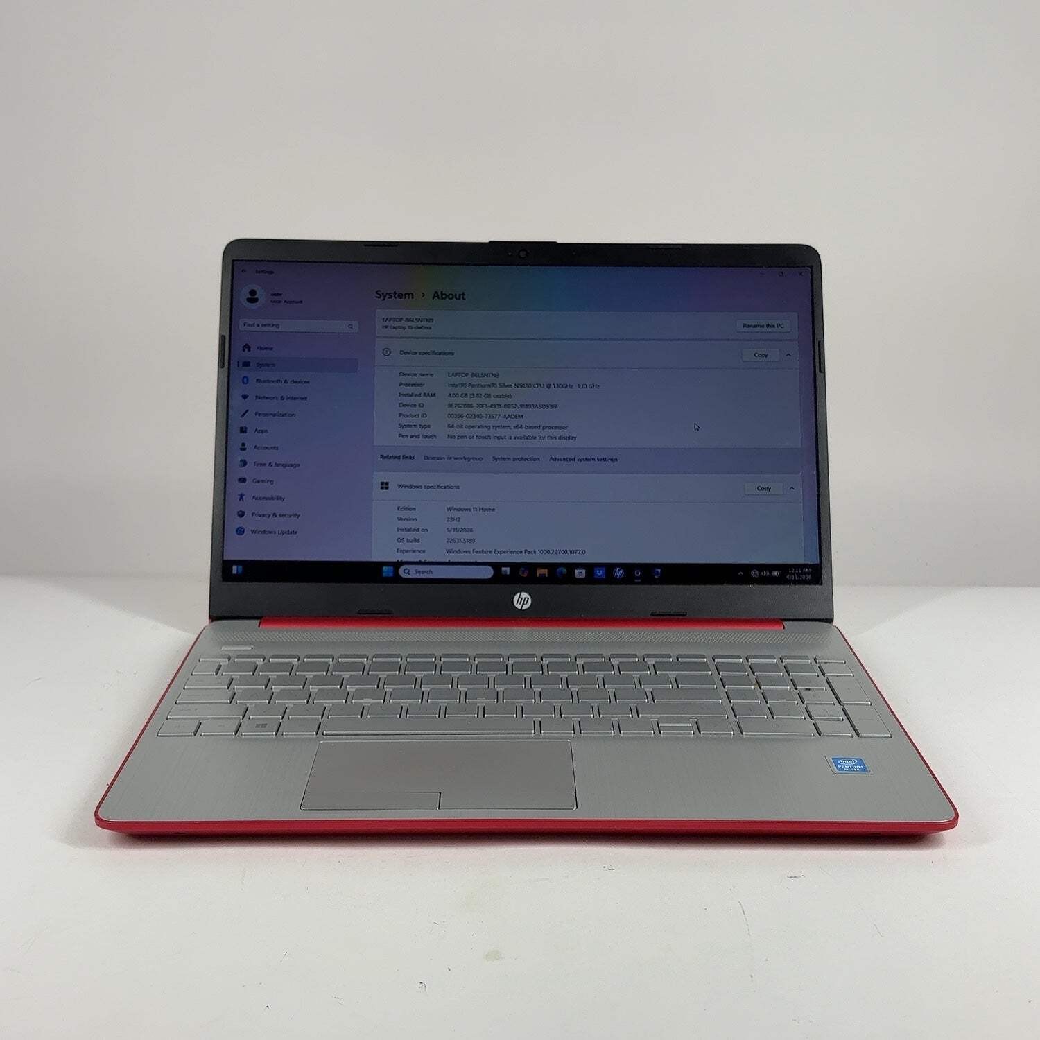 HP Laptop B6L5NTN9 15.6″ Pentium N4200 1.1GHz 4GB RAM 128GB SSD