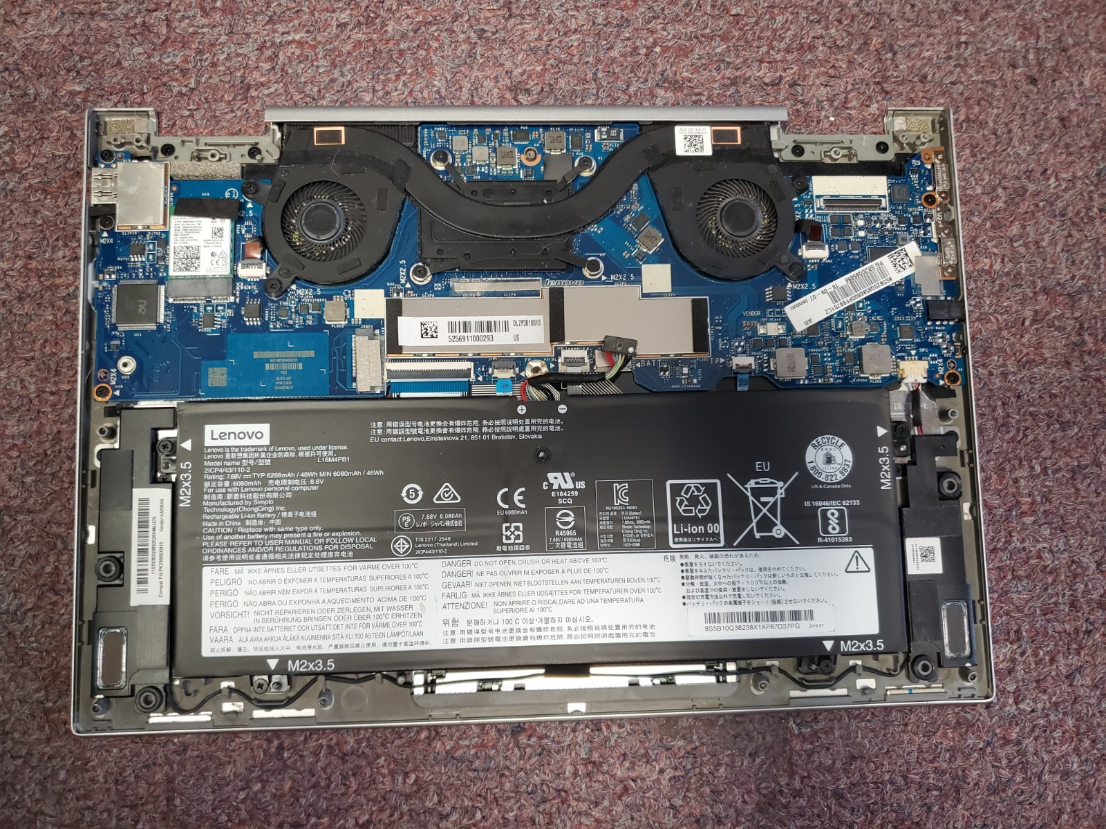 Lenovo Yoga 730-13IKB Parts Bundle i5-8250U Motherboard Battery Palmrest Tested