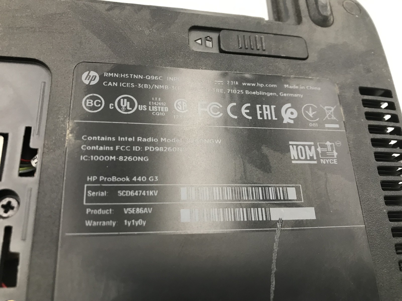 HP 440 G3 – FOR PARTS/BROKEN LCD – INTEL I5 6TH GEN – NO RAM – READ DESCRIP – BB