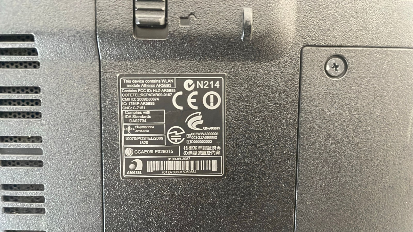 Acer Aspire 5733Z-A867 15.6″ Laptop No HDD Battery Black