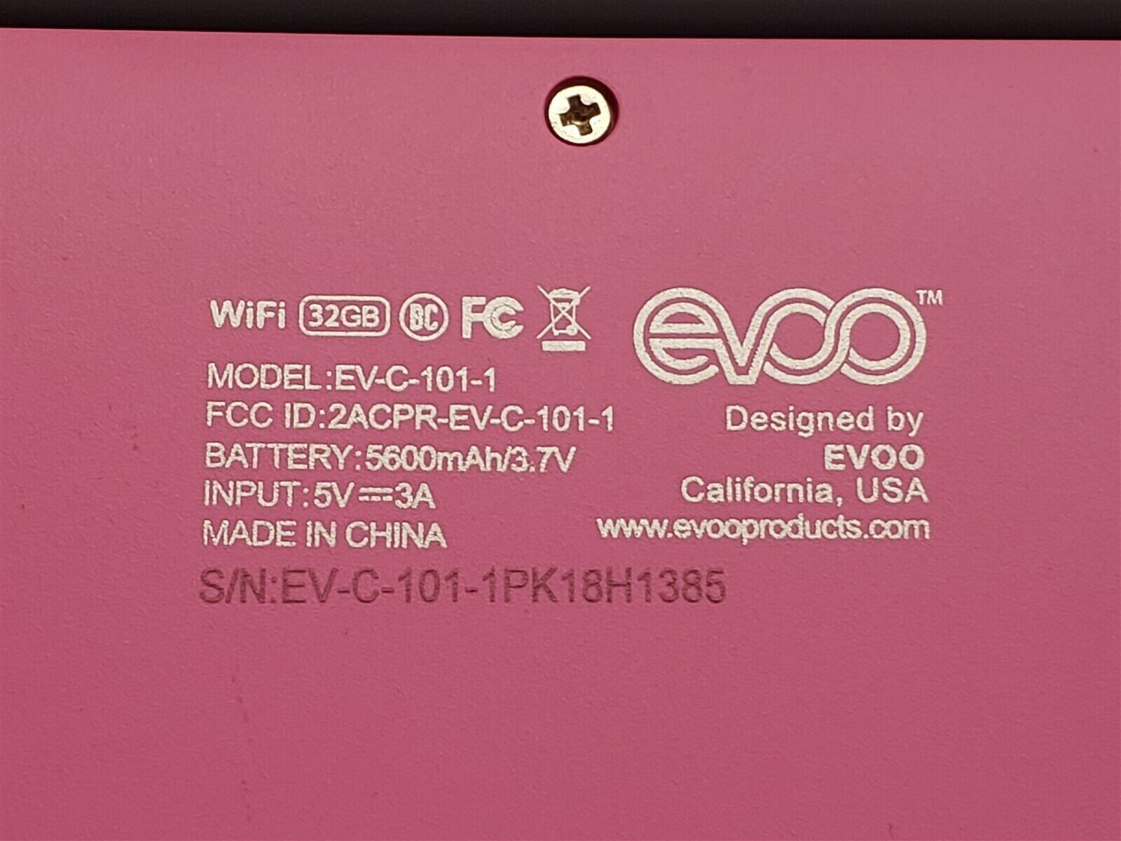 ⭐️⭐️⭐️⭐️⭐️ **AS IS FOR PARTS** EVOO EV-C-101-1 Laptop Wifi 32G Pink