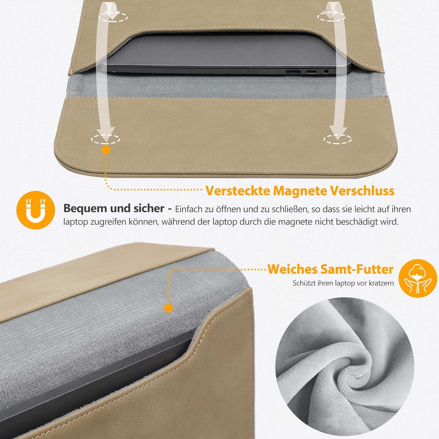 15-16 Inch Laptop Sleeve for MacBook Pro 16 M5/M4/M3/M2/M1 Pro/Max A3428 A3429 A