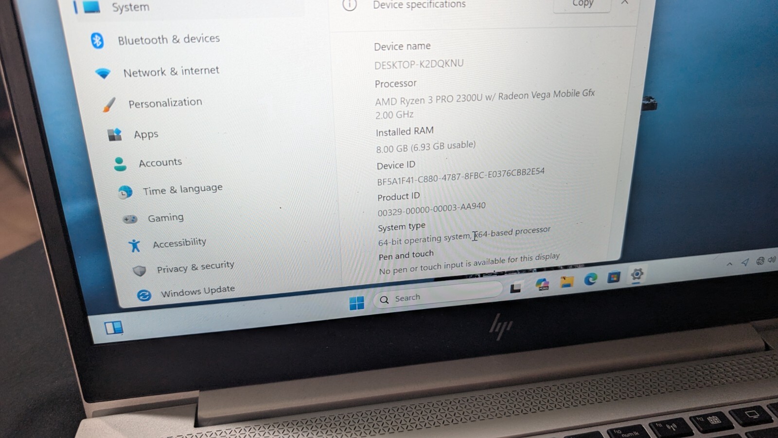 HP EliteBook 745 G5 14” Laptop, AMD Ryzen 7 Pro-2300U 8GB 512GB NVMe Win 11 Pro