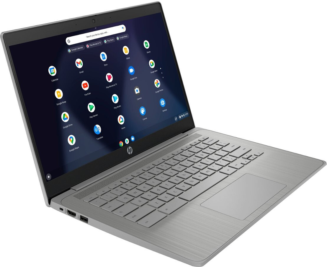 HP Chromebook 14″HD LED Intel Celeron N4120 4GB RAM onboard 64GB eMMC Chrome OS